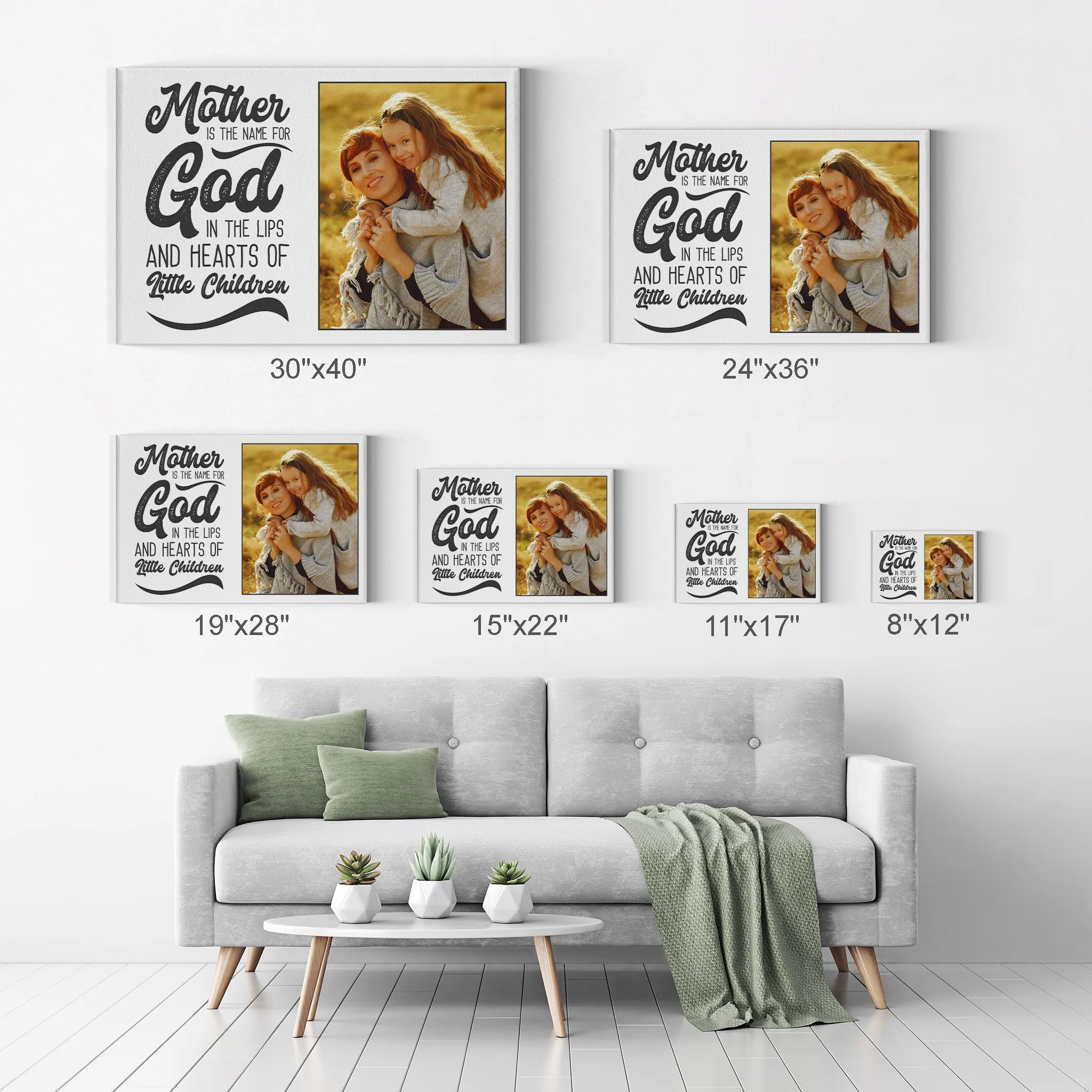 Personalized Gift Custom Photo Mother is the Name for God in the Lips and Hearts of Little Children