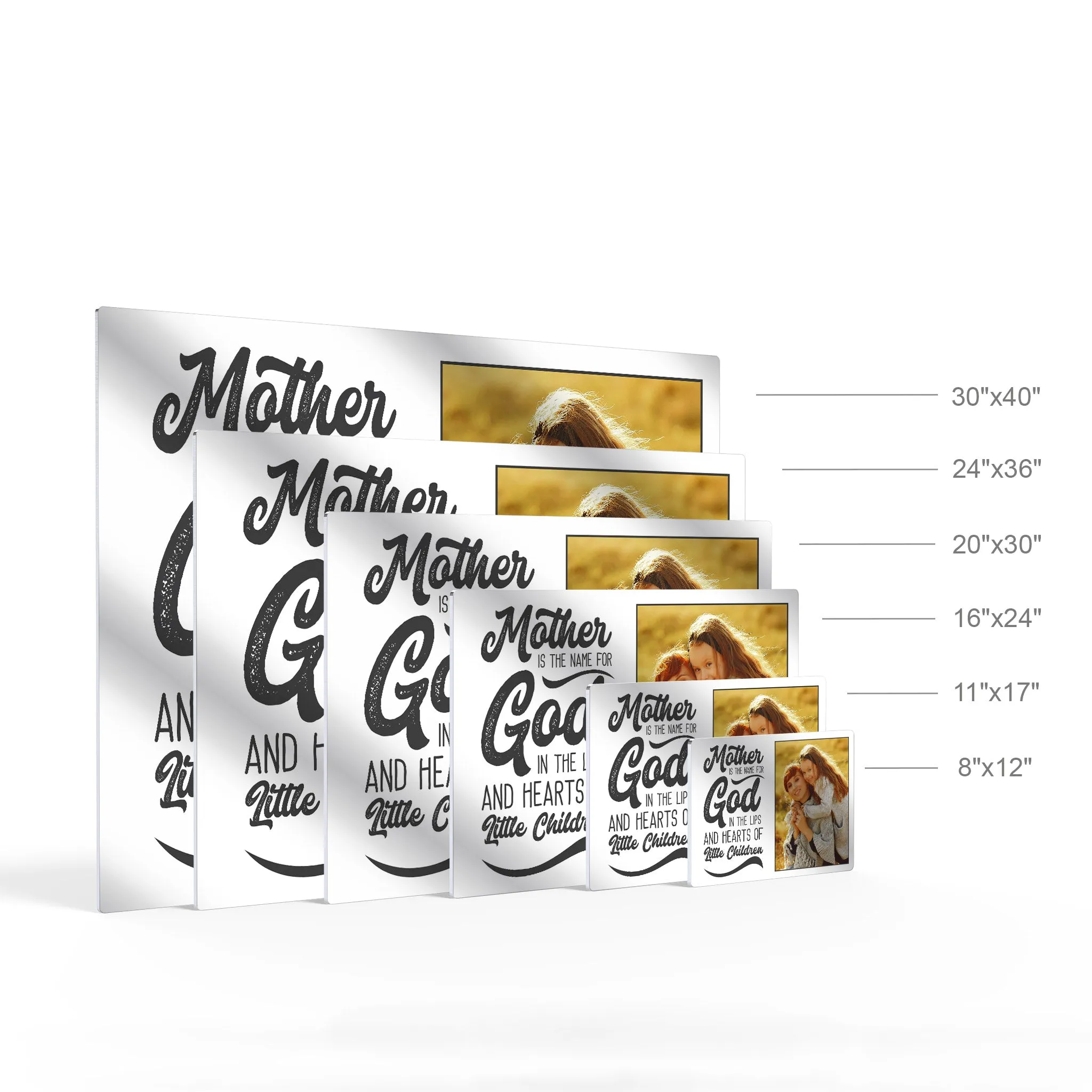 Personalized Gift Custom Photo Mother is the Name for God in the Lips and Hearts of Little Children