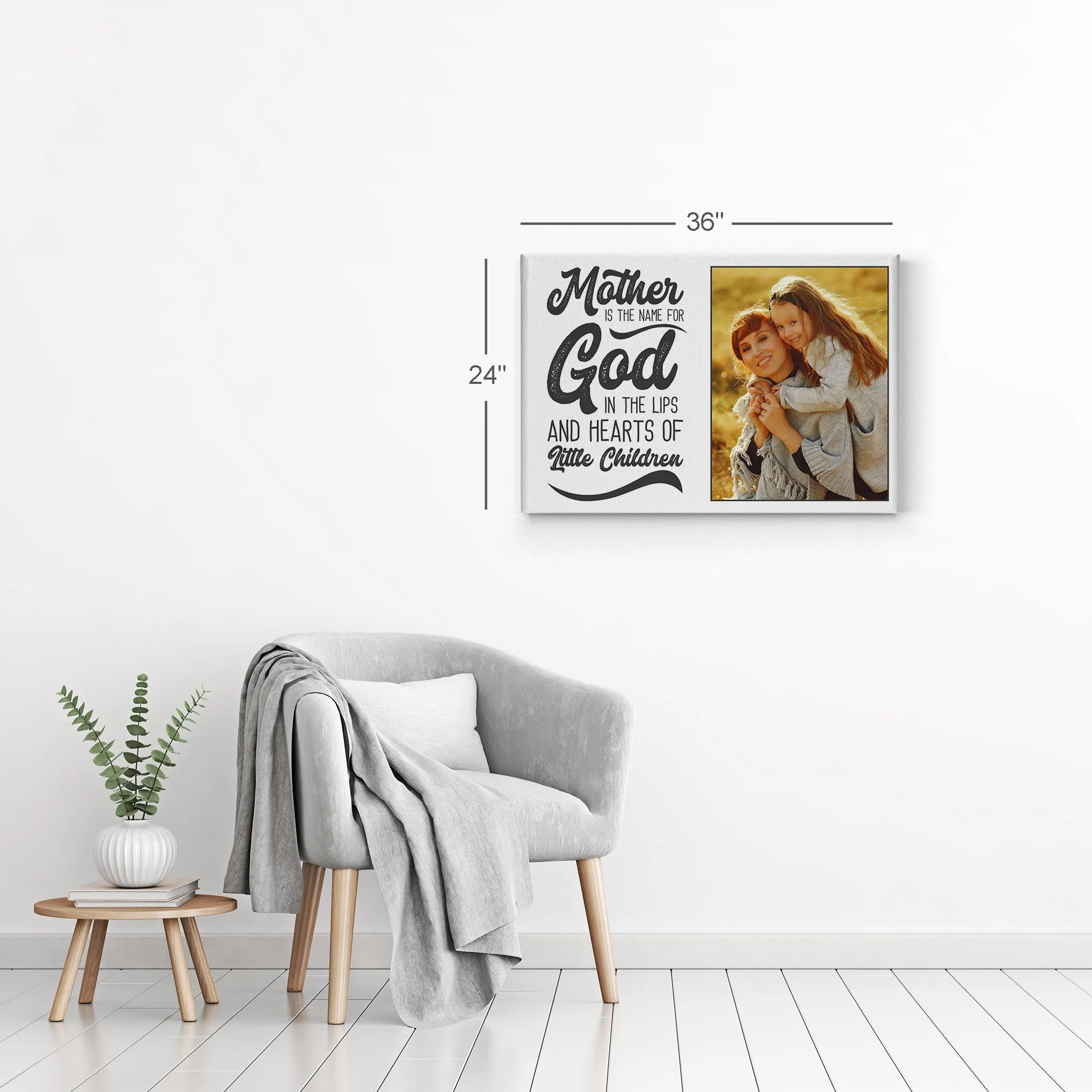 Personalized Gift Custom Photo Mother is the Name for God in the Lips and Hearts of Little Children