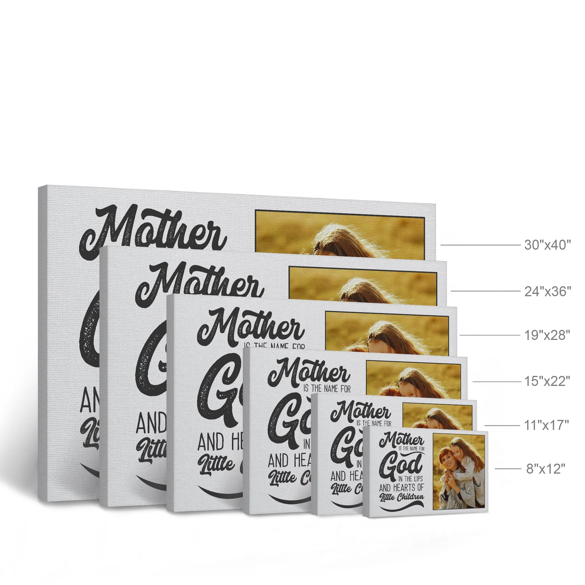Personalized Gift Custom Photo Mother is the Name for God in the Lips and Hearts of Little Children