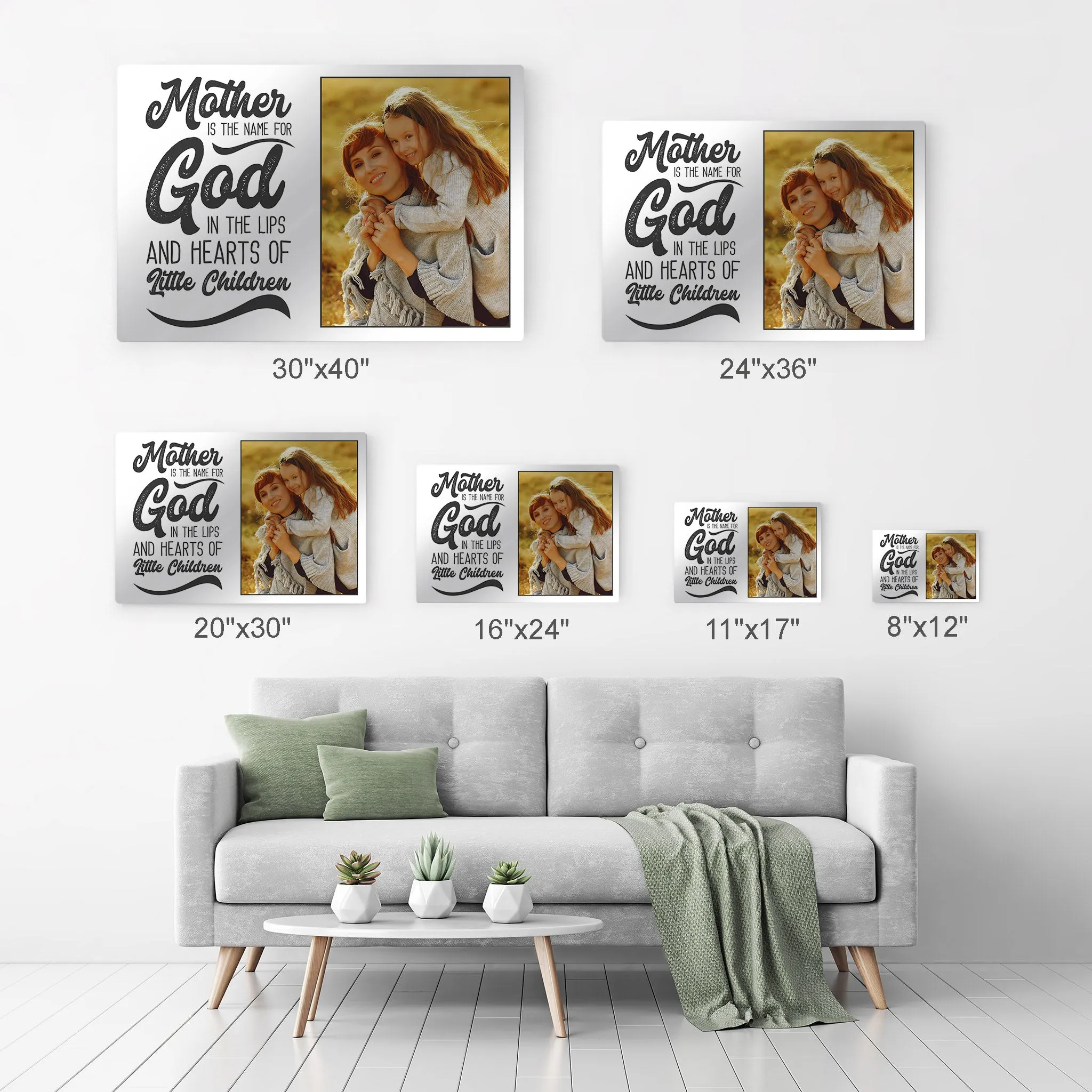 Personalized Gift Custom Photo Mother is the Name for God in the Lips and Hearts of Little Children
