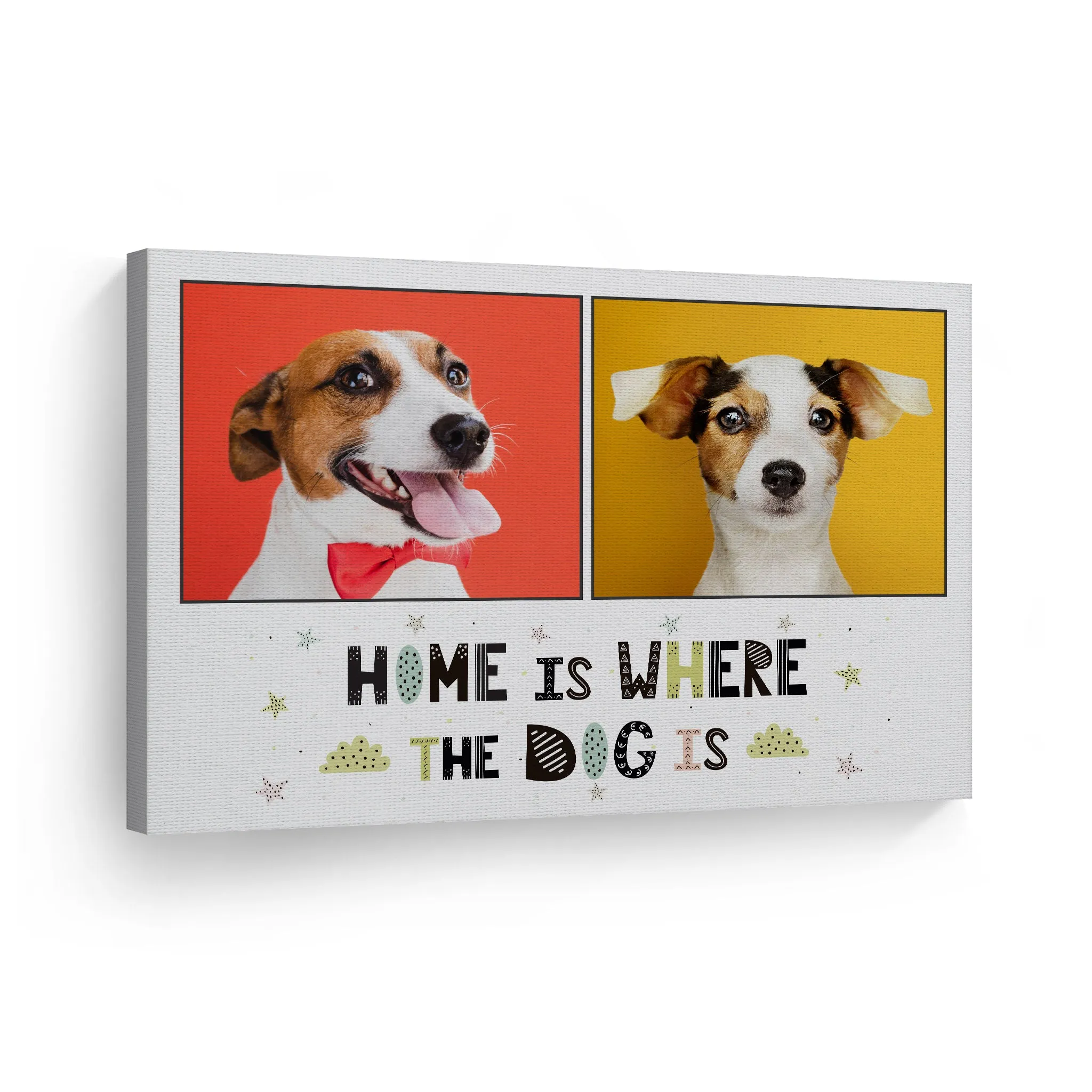 Personalized Gift Wall Art Custom Photo Collage Pet - Home is Where the Dog is