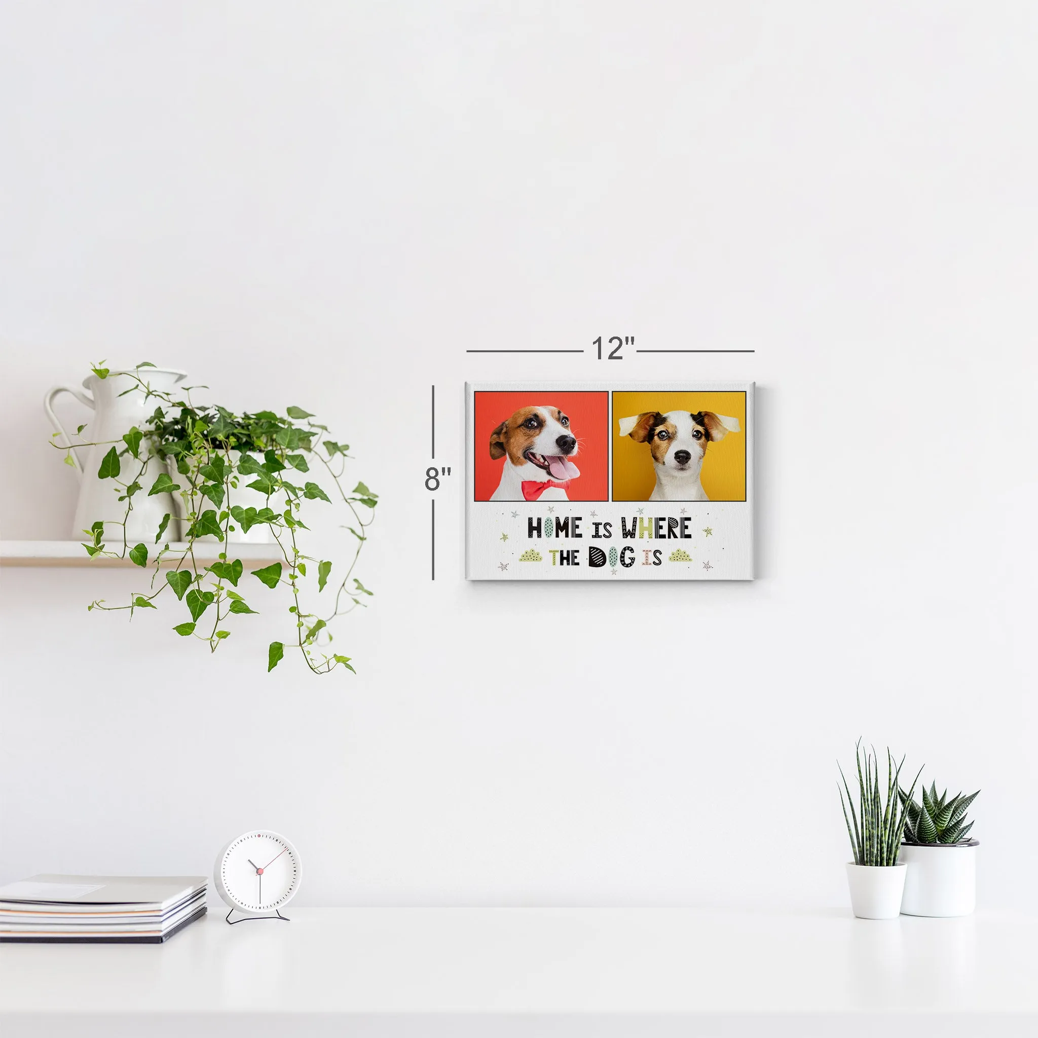 Personalized Gift Wall Art Custom Photo Collage Pet - Home is Where the Dog is