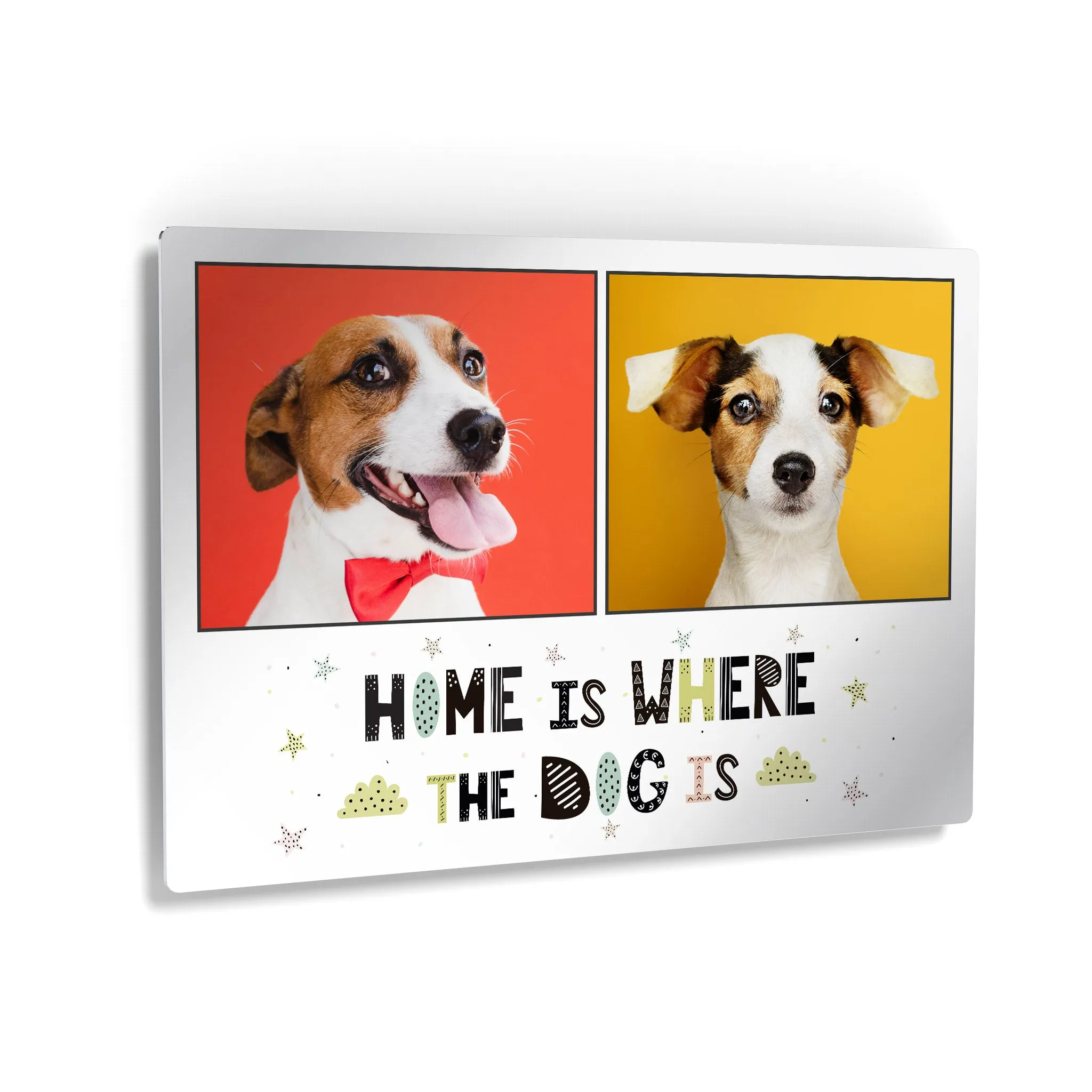 Personalized Gift Wall Art Custom Photo Collage Pet - Home is Where the Dog is