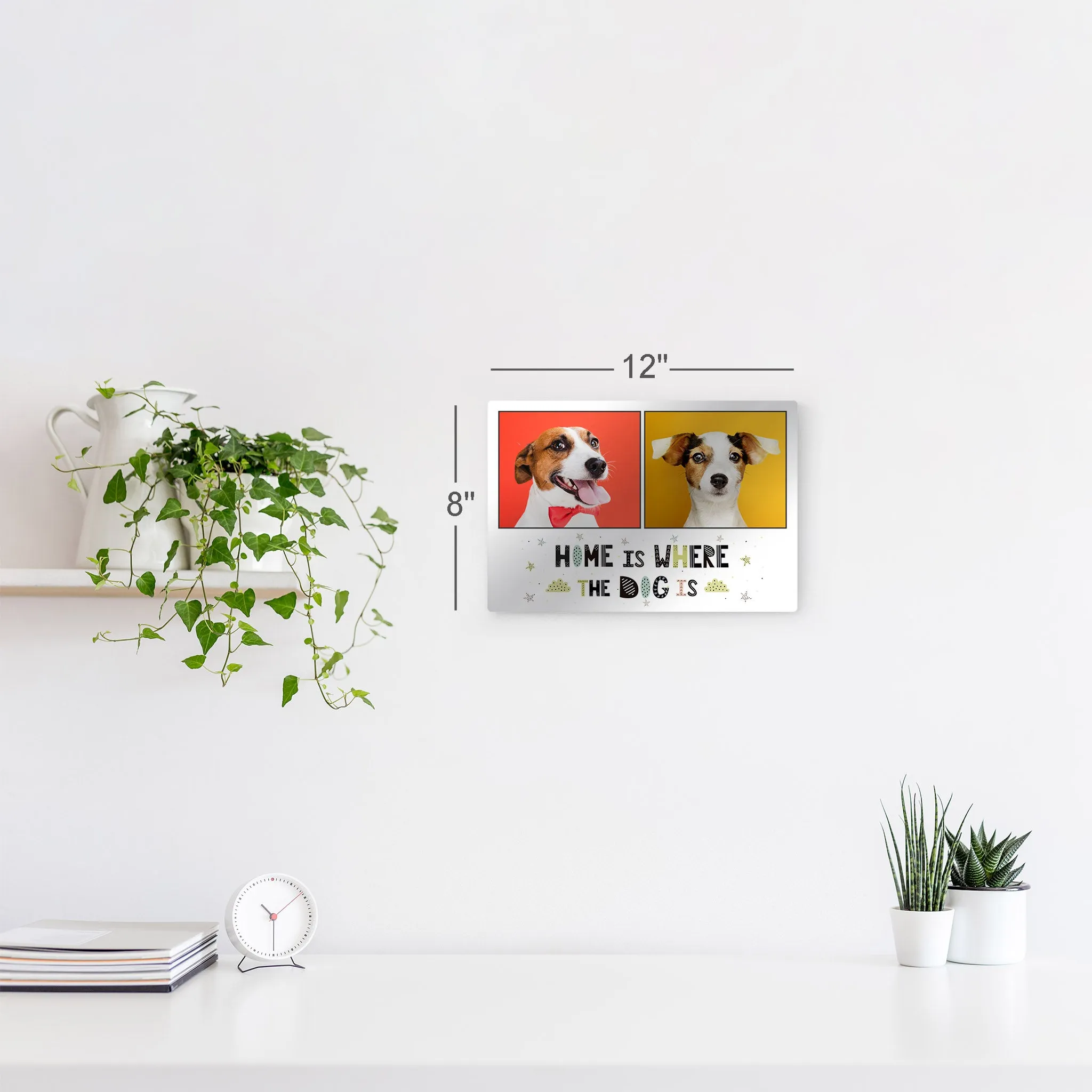 Personalized Gift Wall Art Custom Photo Collage Pet - Home is Where the Dog is