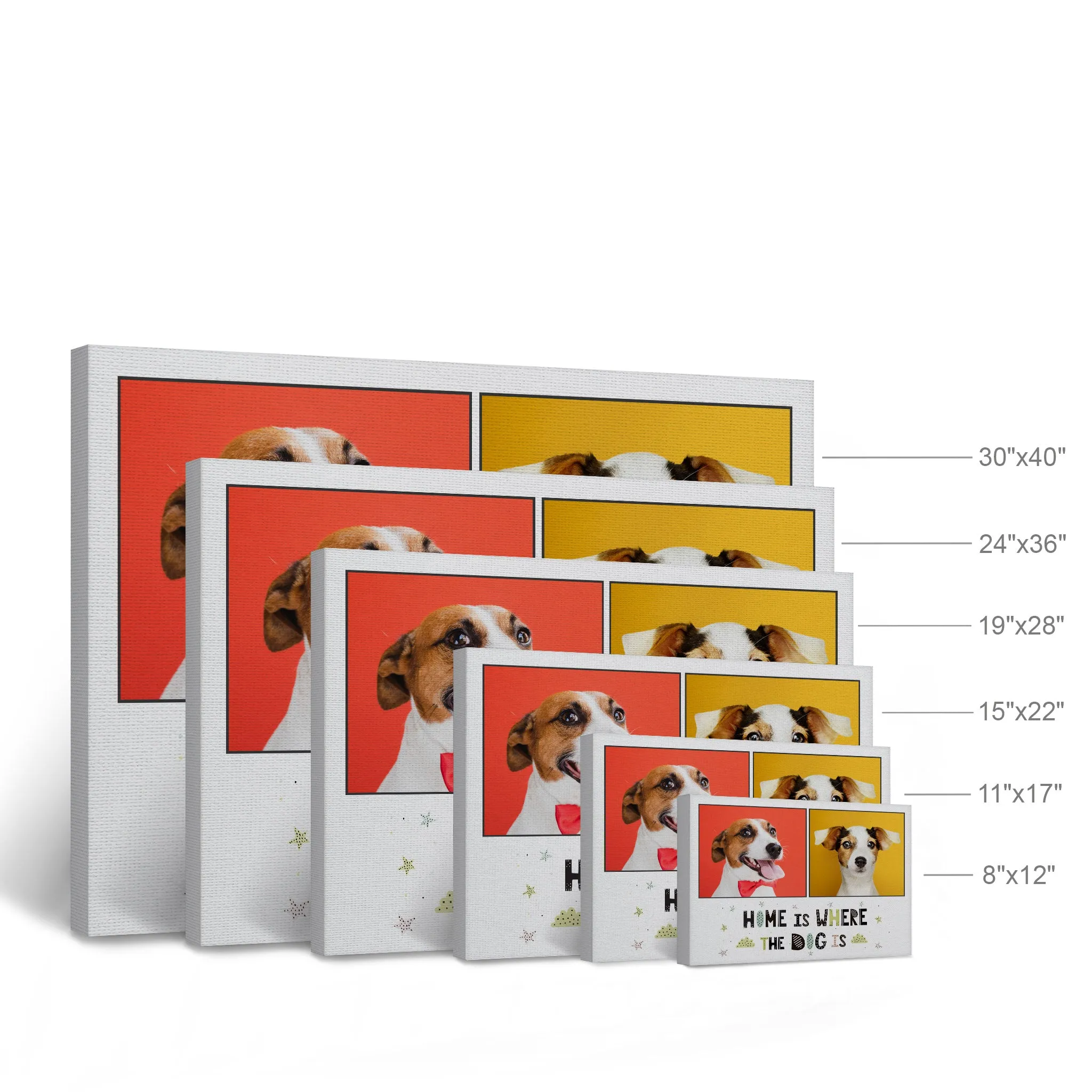 Personalized Gift Wall Art Custom Photo Collage Pet - Home is Where the Dog is