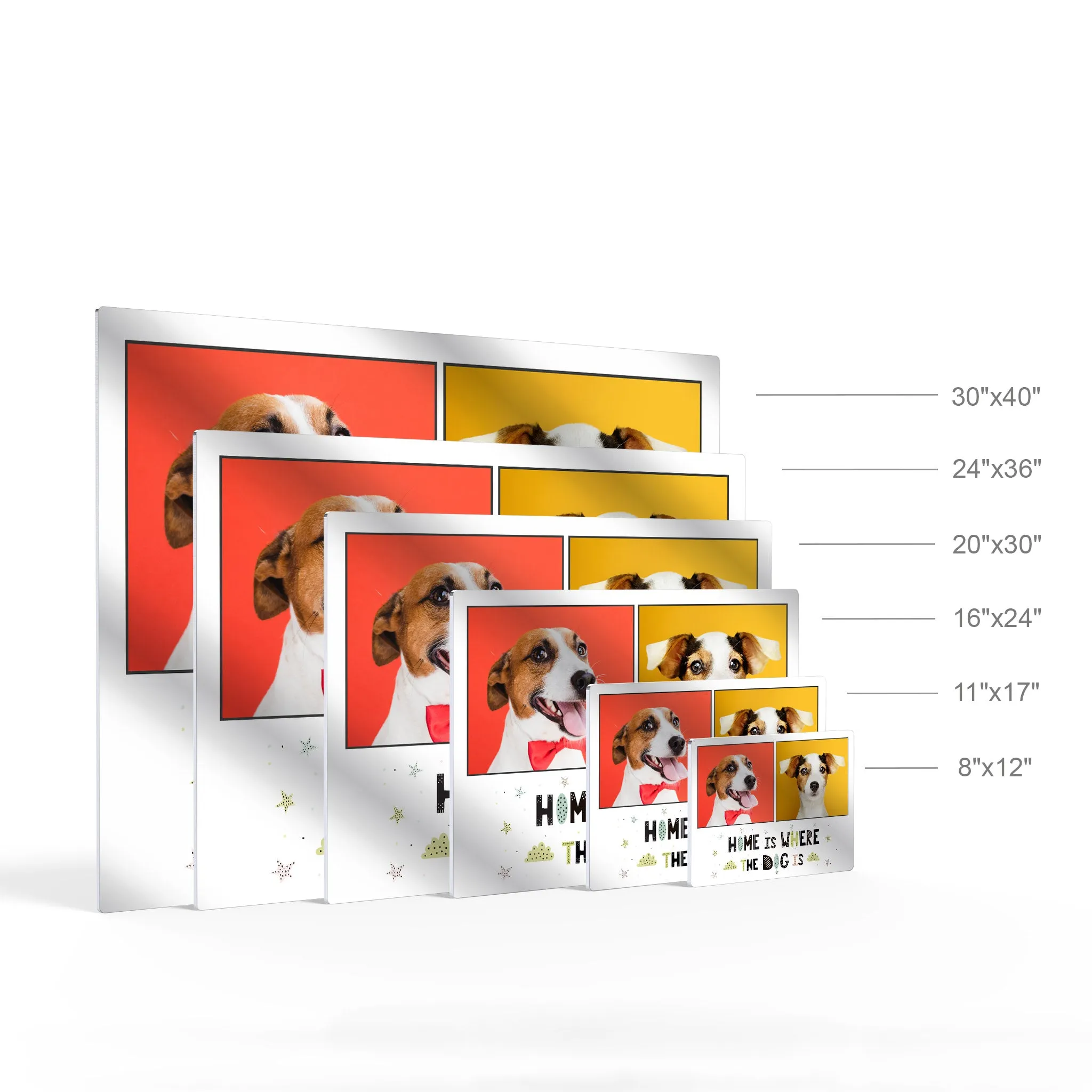 Personalized Gift Wall Art Custom Photo Collage Pet - Home is Where the Dog is