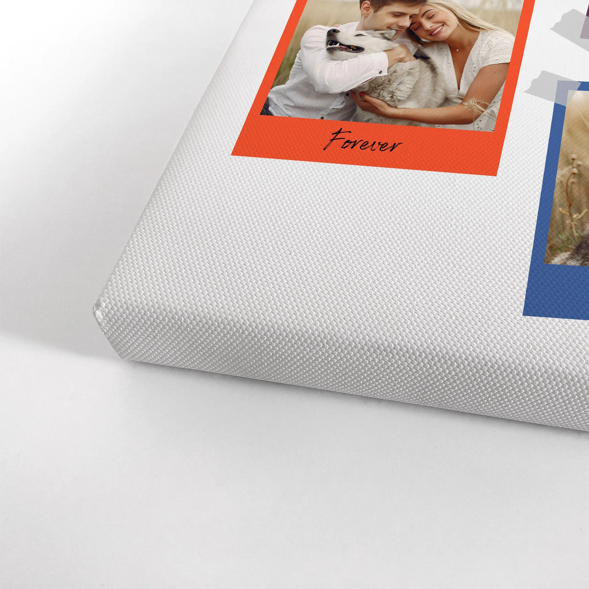 Personalized Gift Wall Art Custom Photo Collage with Colorful Polaroid Frames and Customized Text