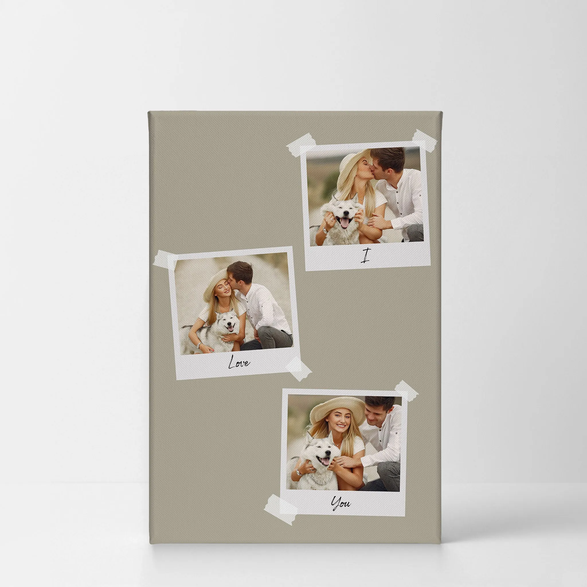 Personalized Gift Wall Art Custom Photo Collage with Polaroid Frames and Customized Text