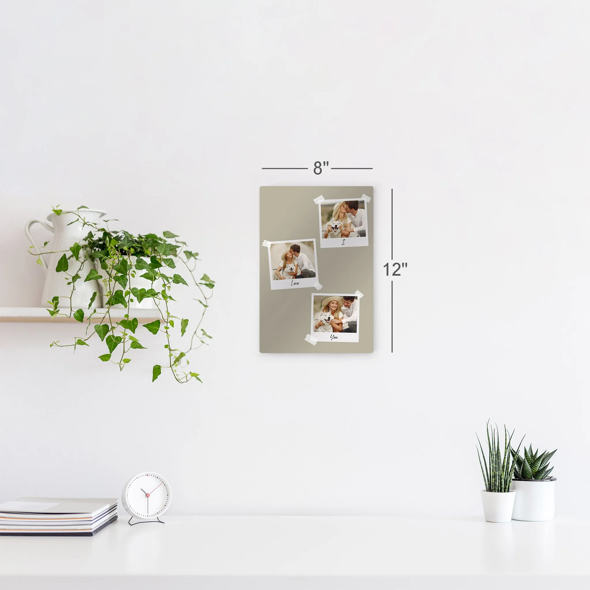 Personalized Gift Wall Art Custom Photo Collage with Polaroid Frames and Customized Text