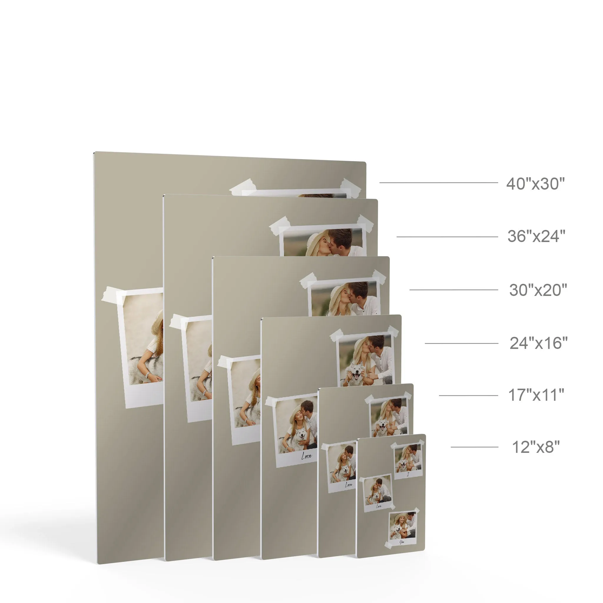 Personalized Gift Wall Art Custom Photo Collage with Polaroid Frames and Customized Text