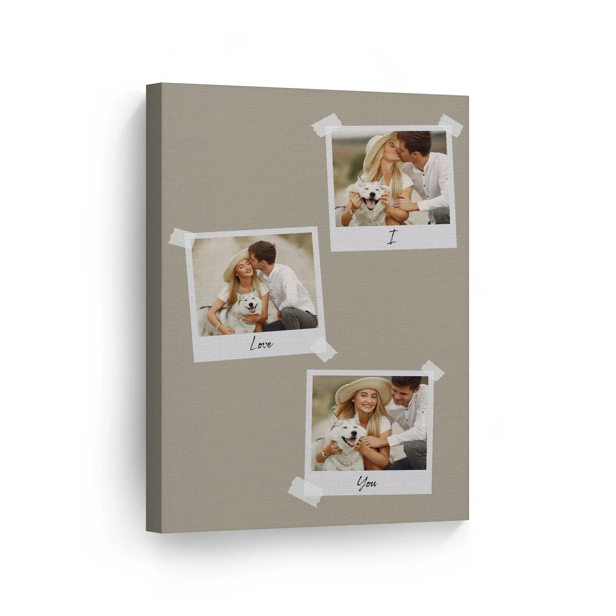 Personalized Gift Wall Art Custom Photo Collage with Polaroid Frames and Customized Text