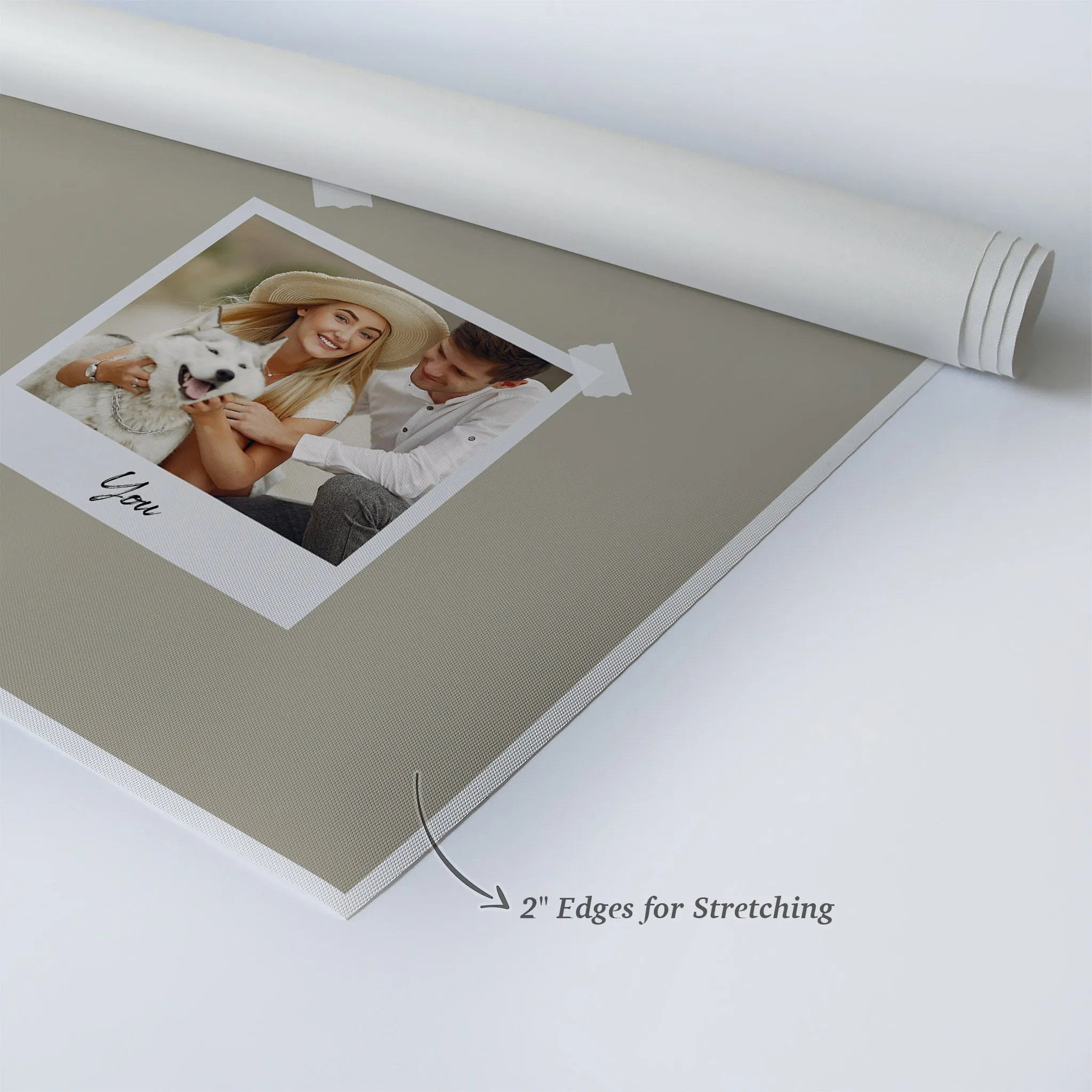 Personalized Gift Wall Art Custom Photo Collage with Polaroid Frames and Customized Text