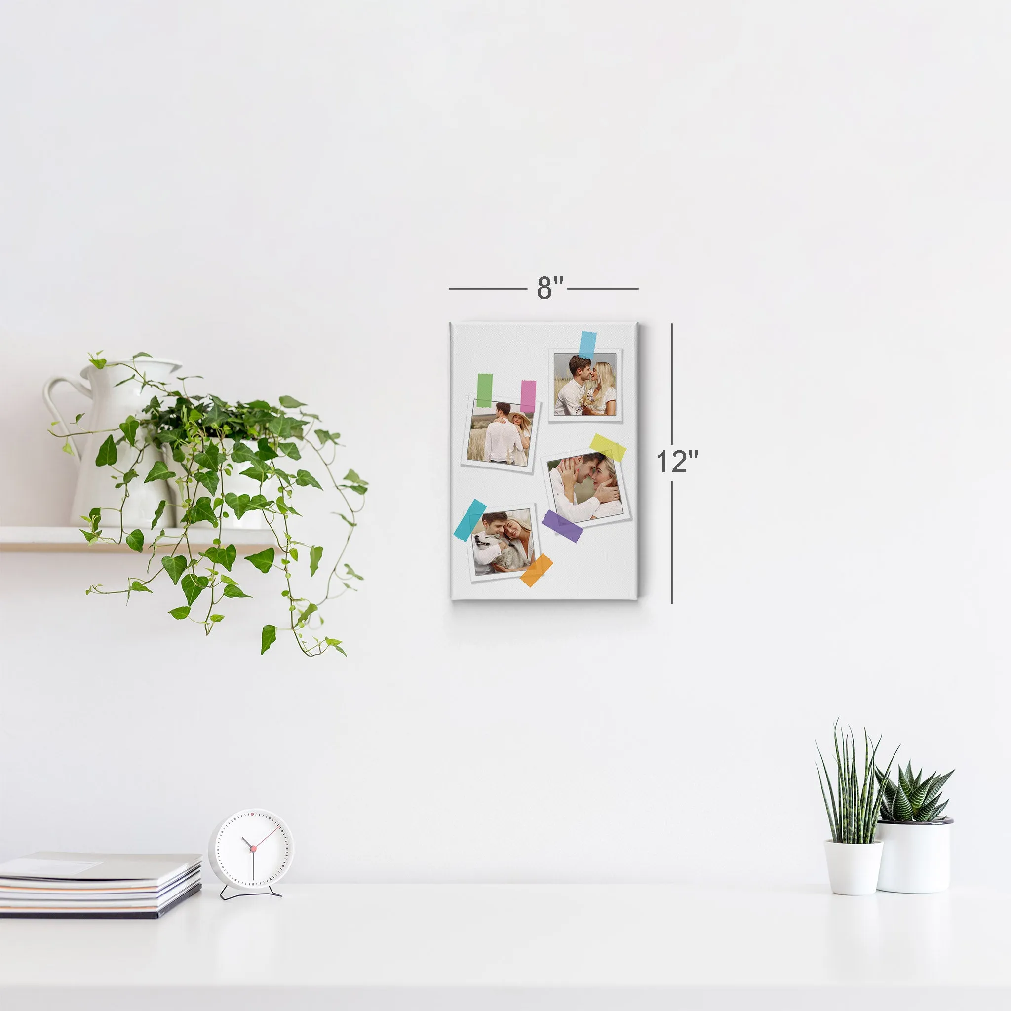 Personalized Gift Wall Art Custom Photo Collage with Polaroid Frames