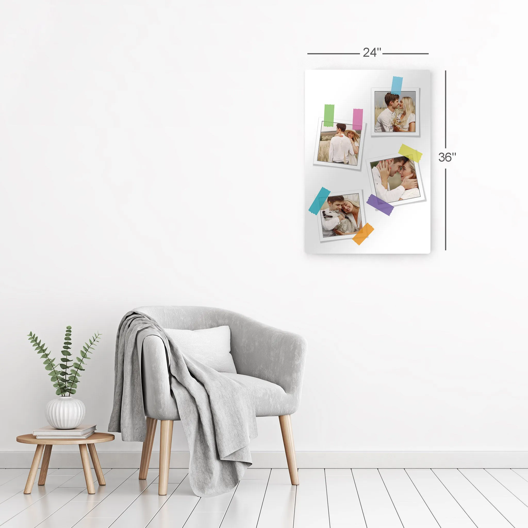 Personalized Gift Wall Art Custom Photo Collage with Polaroid Frames