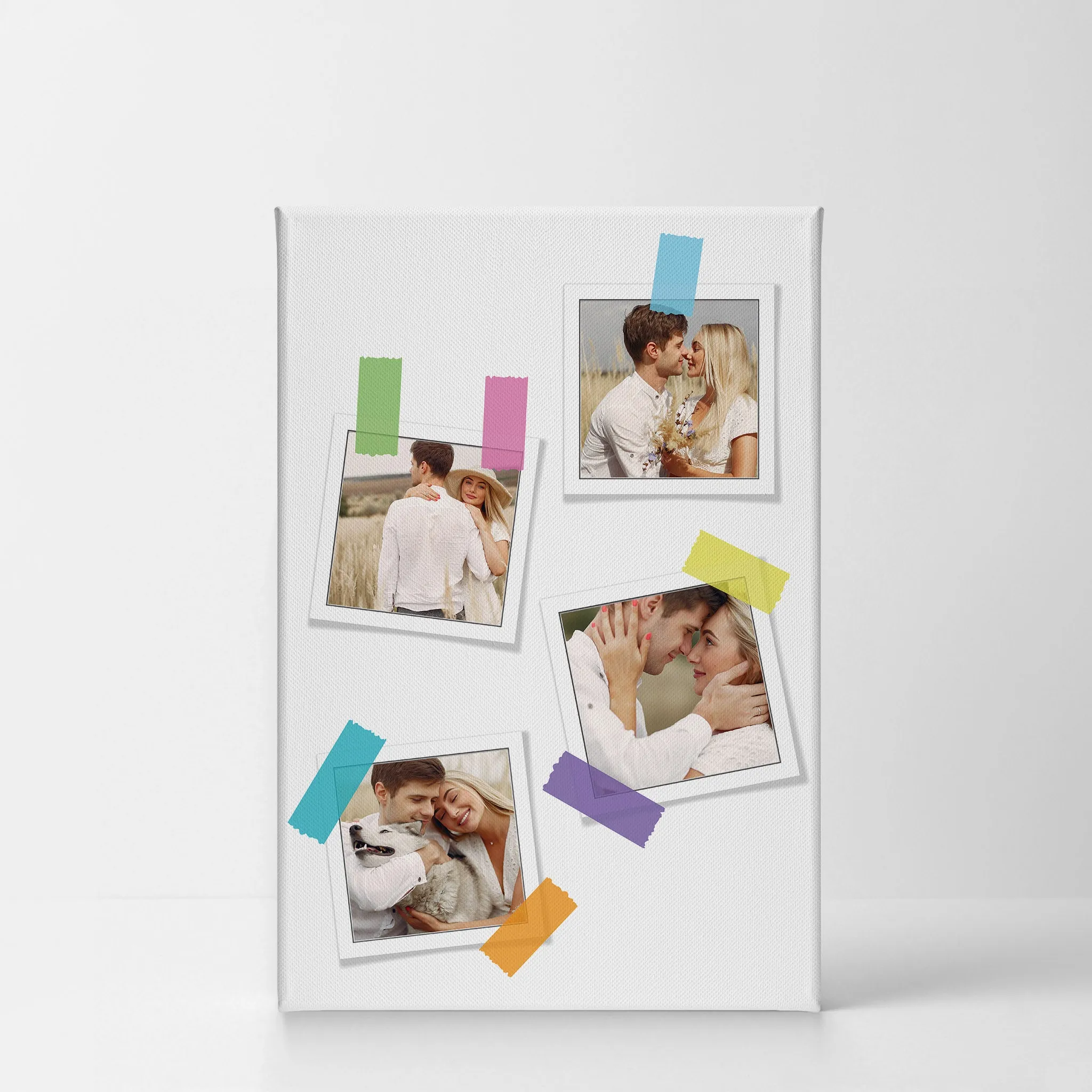 Personalized Gift Wall Art Custom Photo Collage with Polaroid Frames