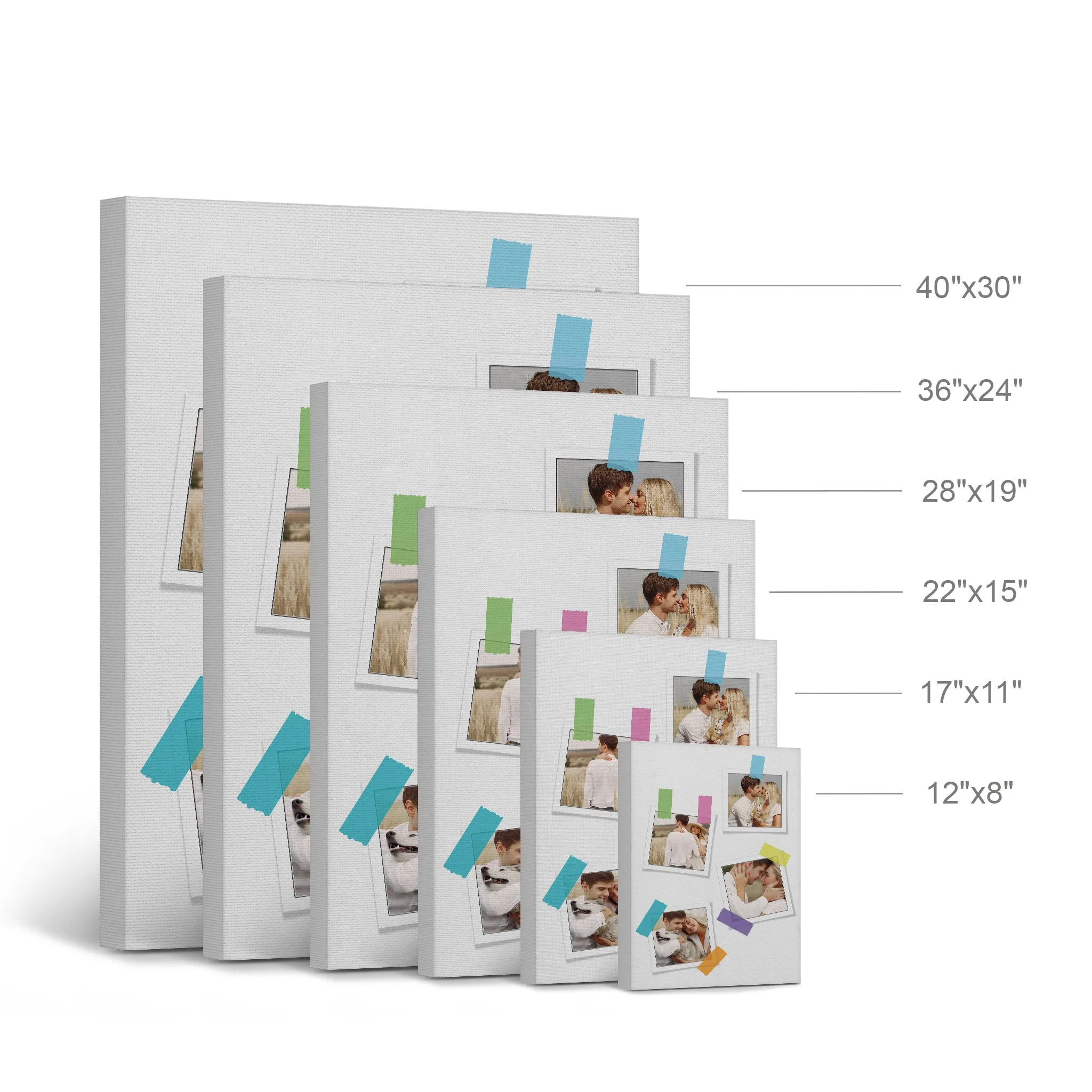 Personalized Gift Wall Art Custom Photo Collage with Polaroid Frames