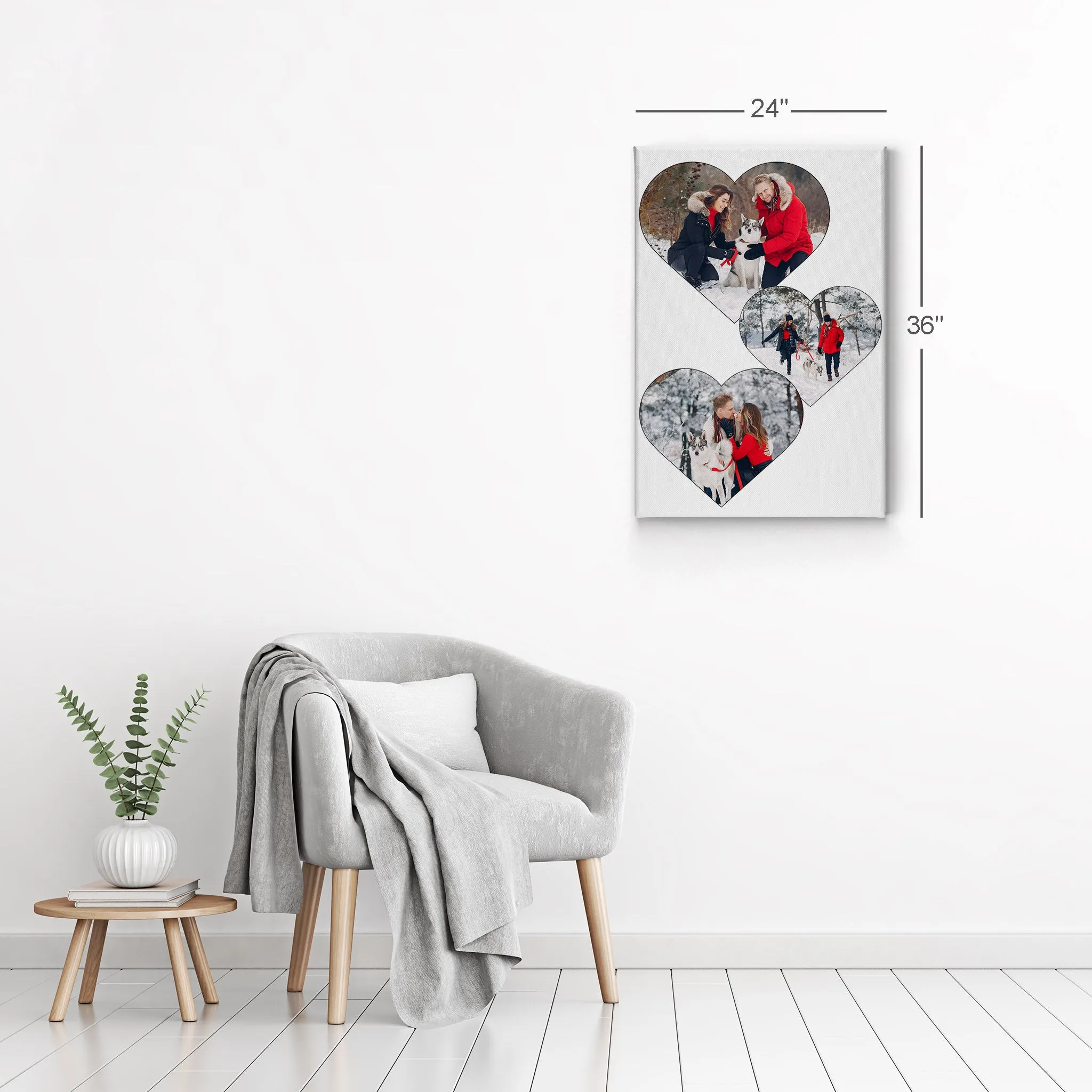 Personalized Gift Wall Art Heart Custom Photo Collage