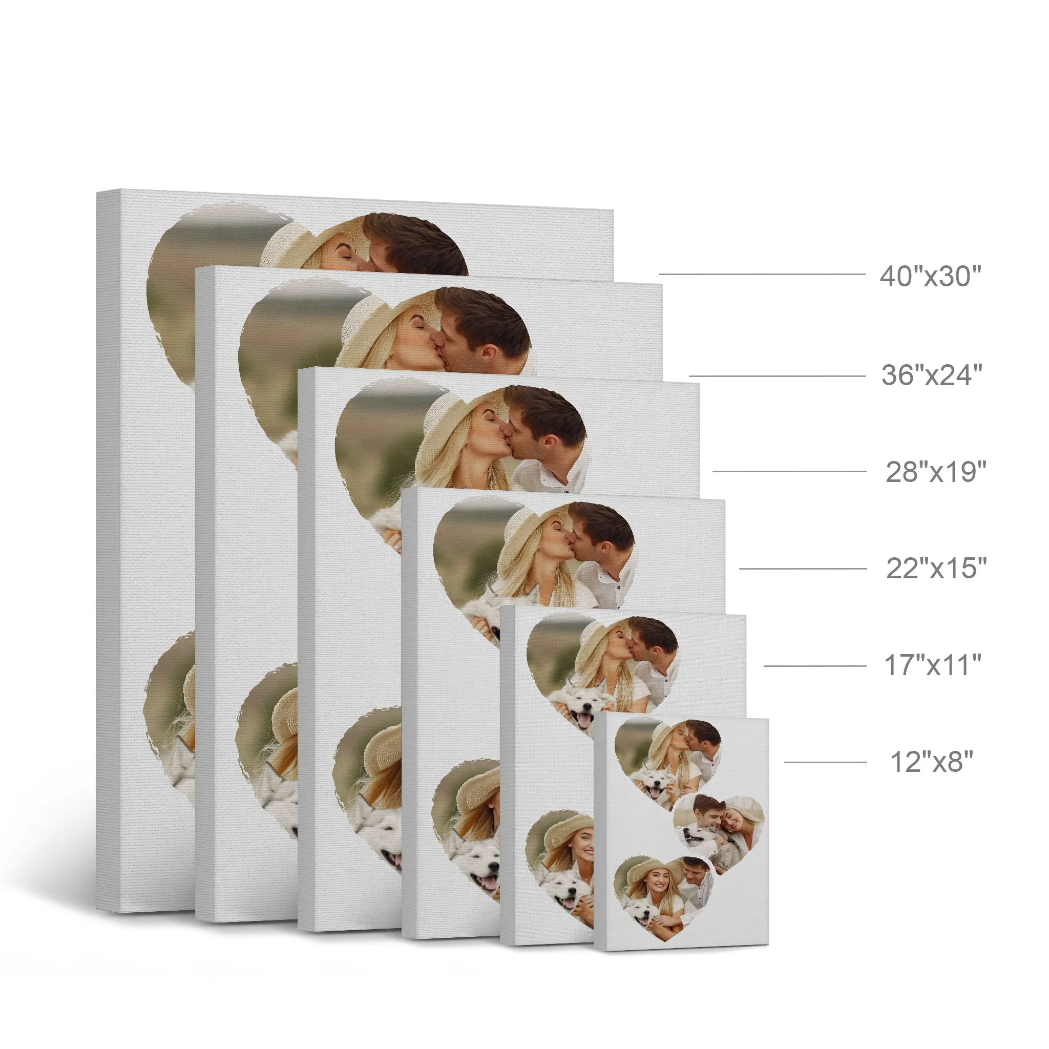 Personalized Gift Wall Art Heart Custom Photo Collage