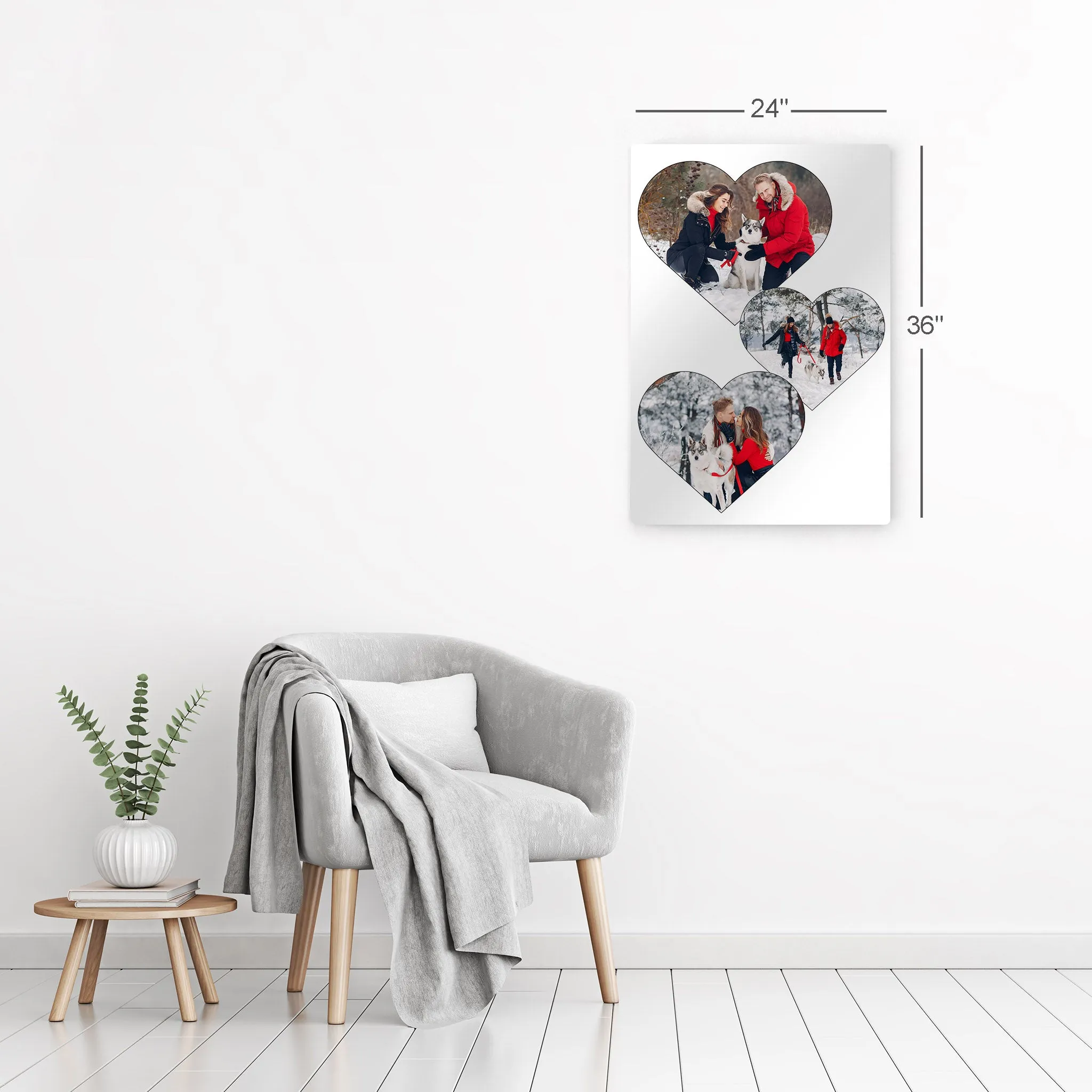 Personalized Gift Wall Art Heart Custom Photo Collage