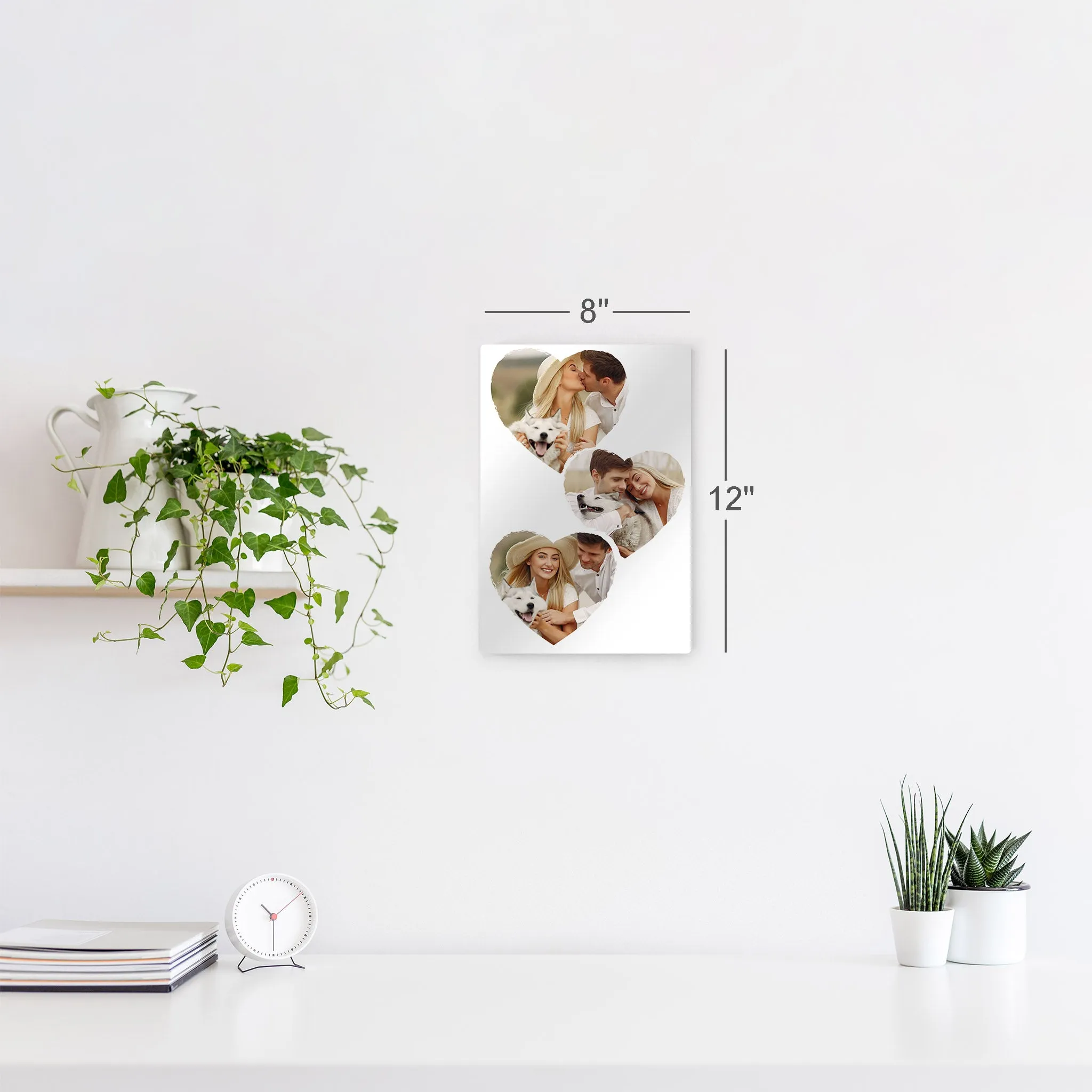 Personalized Gift Wall Art Heart Custom Photo Collage