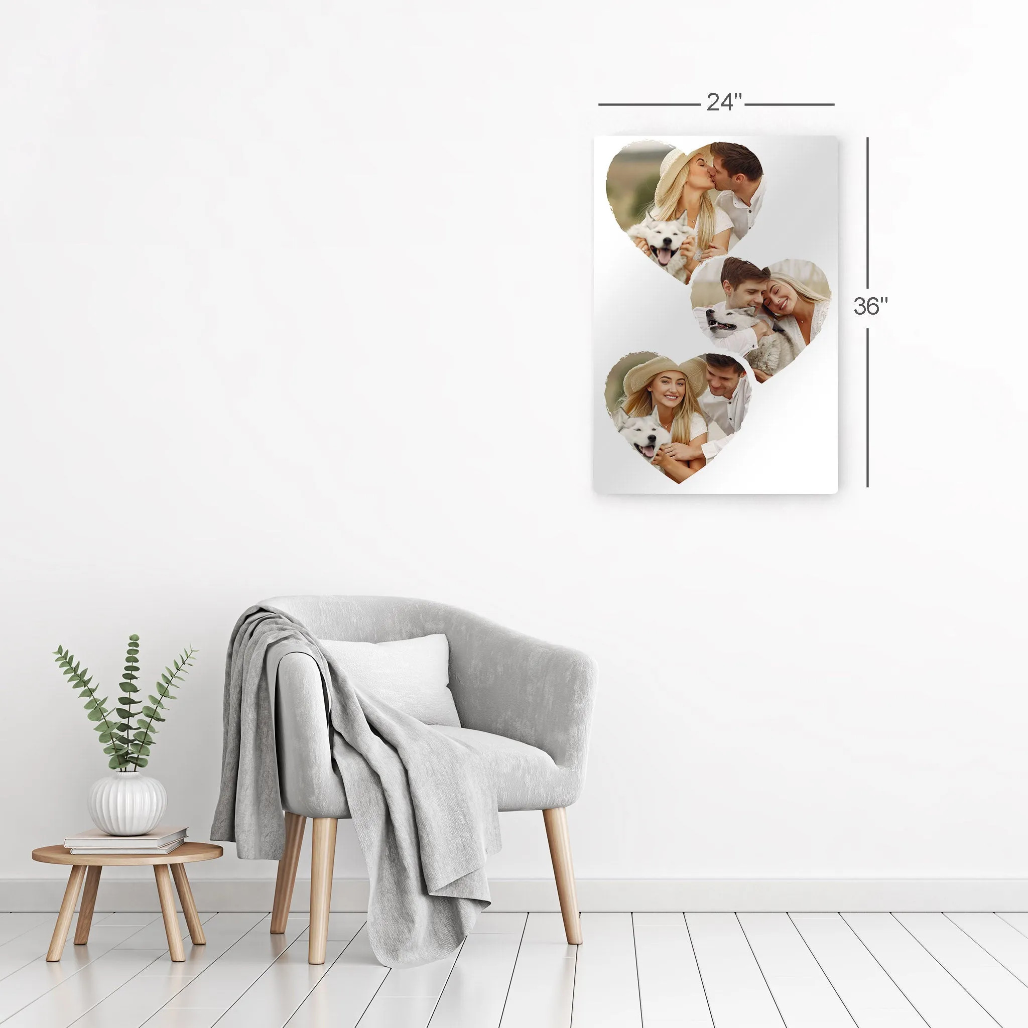 Personalized Gift Wall Art Heart Custom Photo Collage