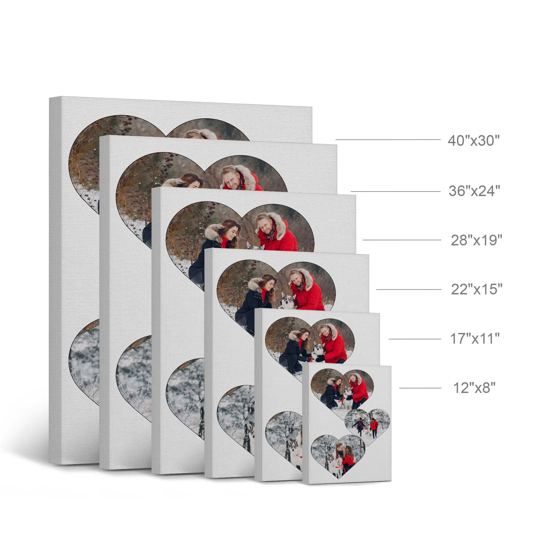 Personalized Gift Wall Art Heart Custom Photo Collage