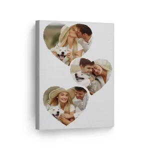 Personalized Gift Wall Art Heart Custom Photo Collage