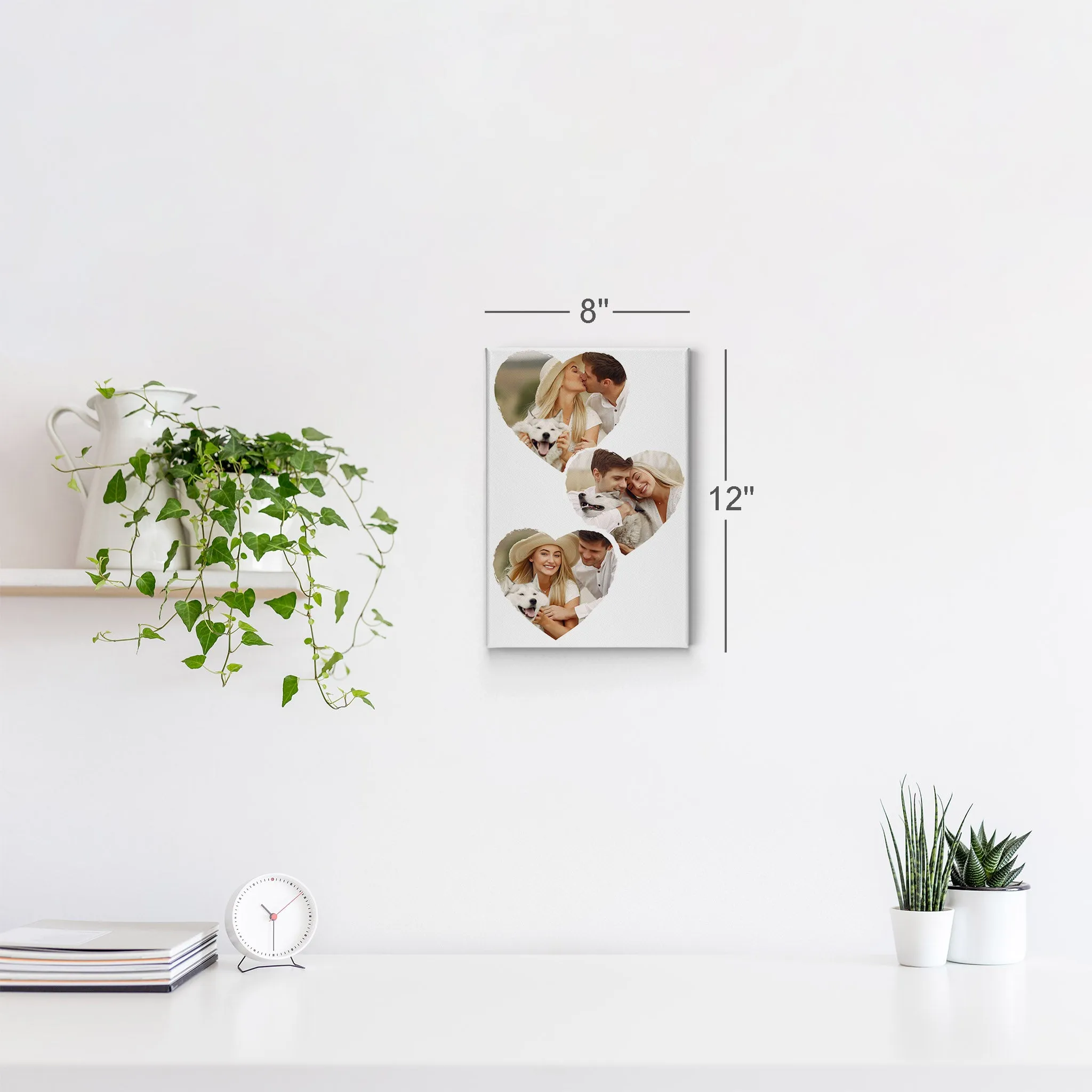 Personalized Gift Wall Art Heart Custom Photo Collage