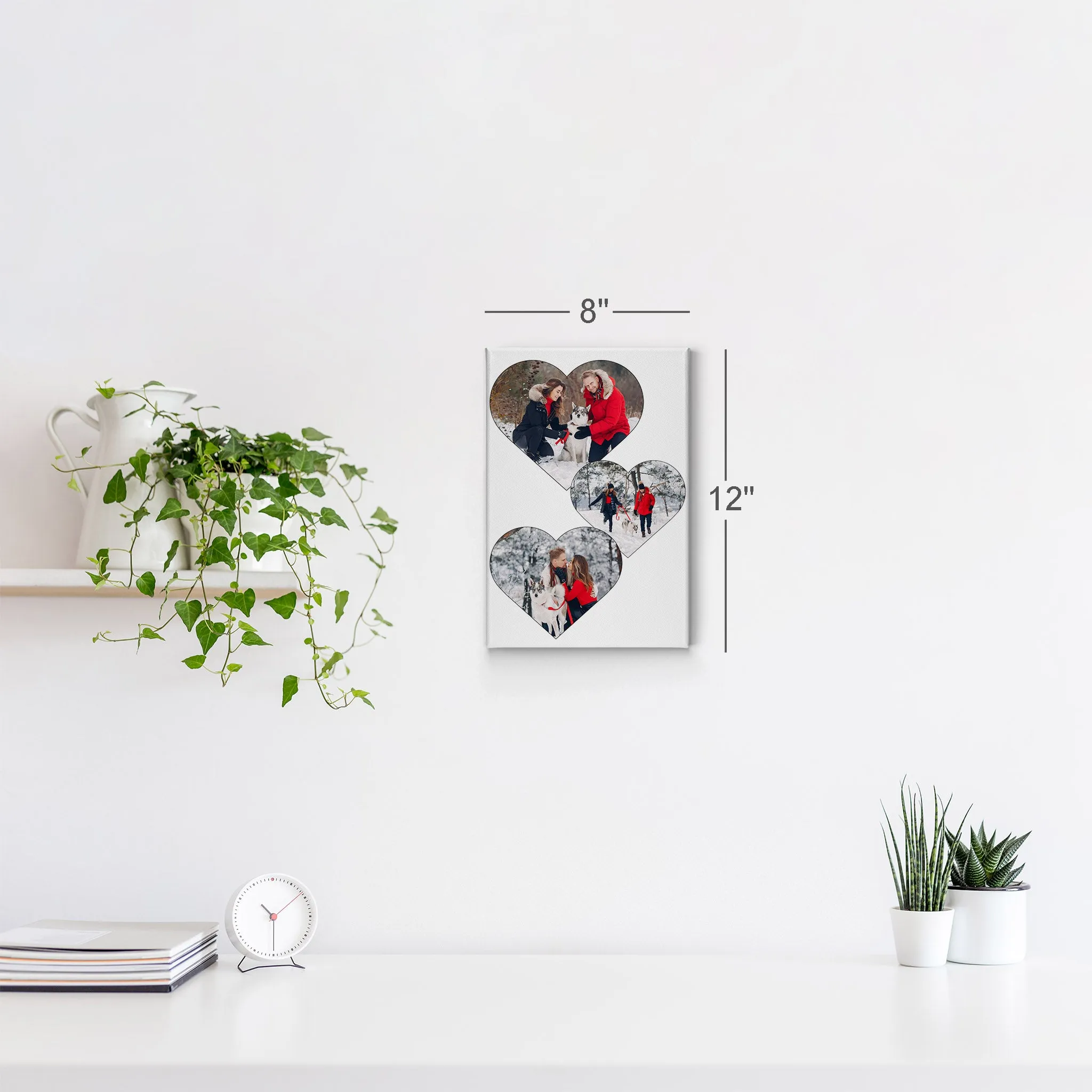 Personalized Gift Wall Art Heart Custom Photo Collage