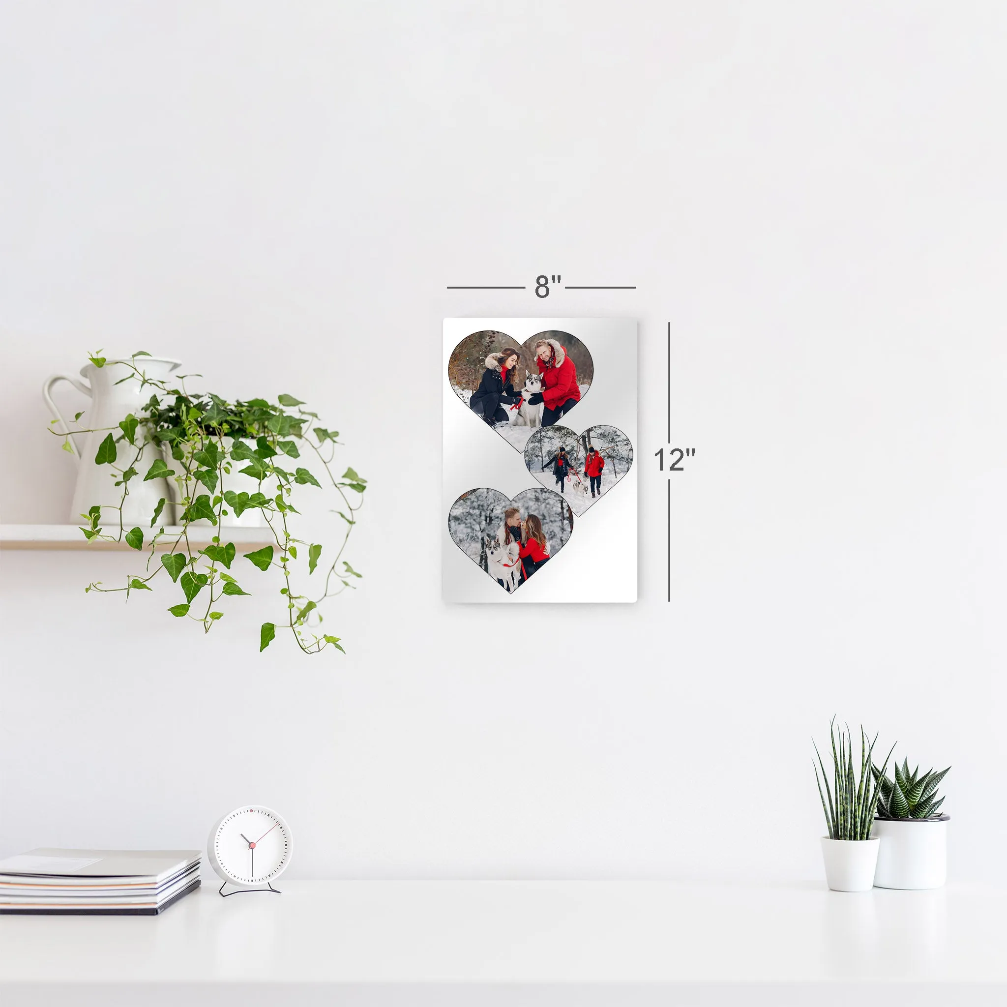 Personalized Gift Wall Art Heart Custom Photo Collage