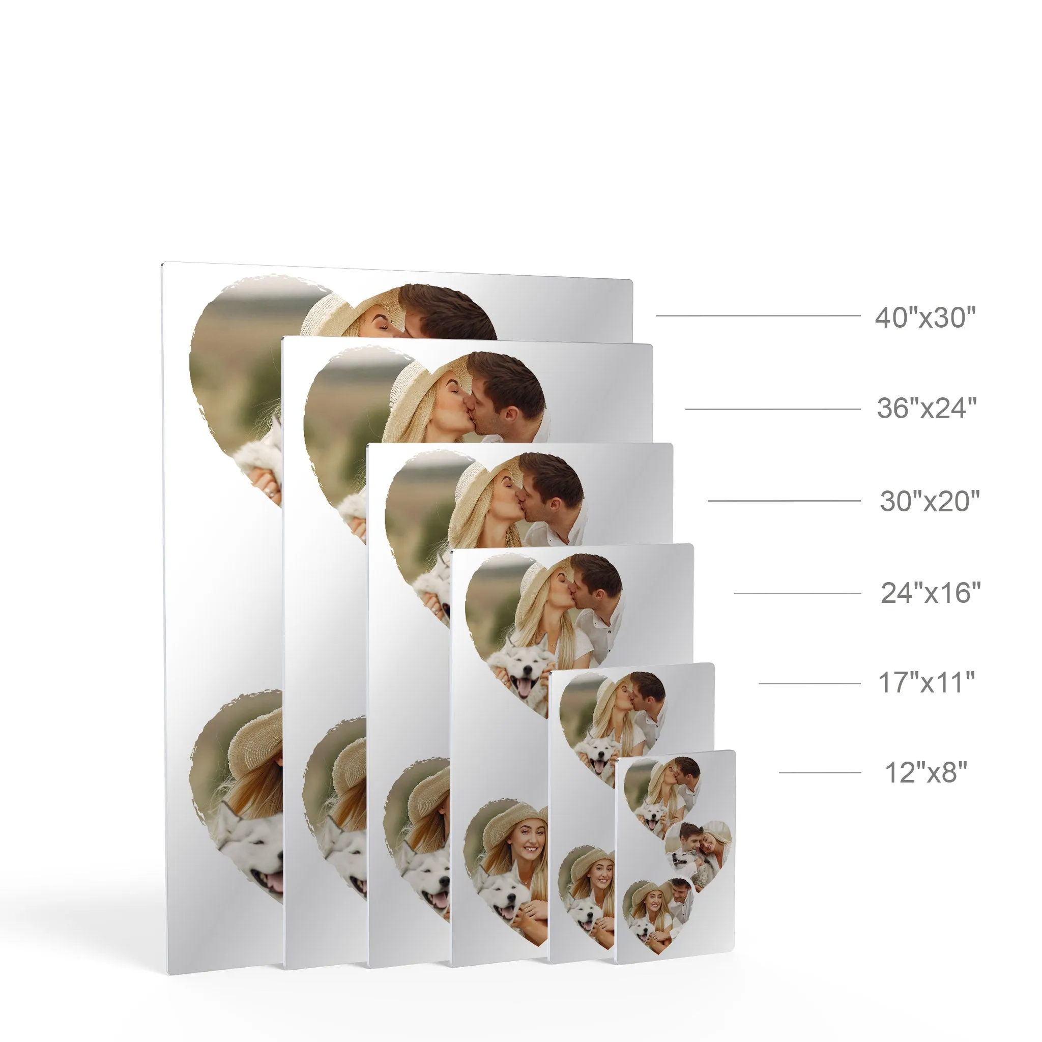 Personalized Gift Wall Art Heart Custom Photo Collage