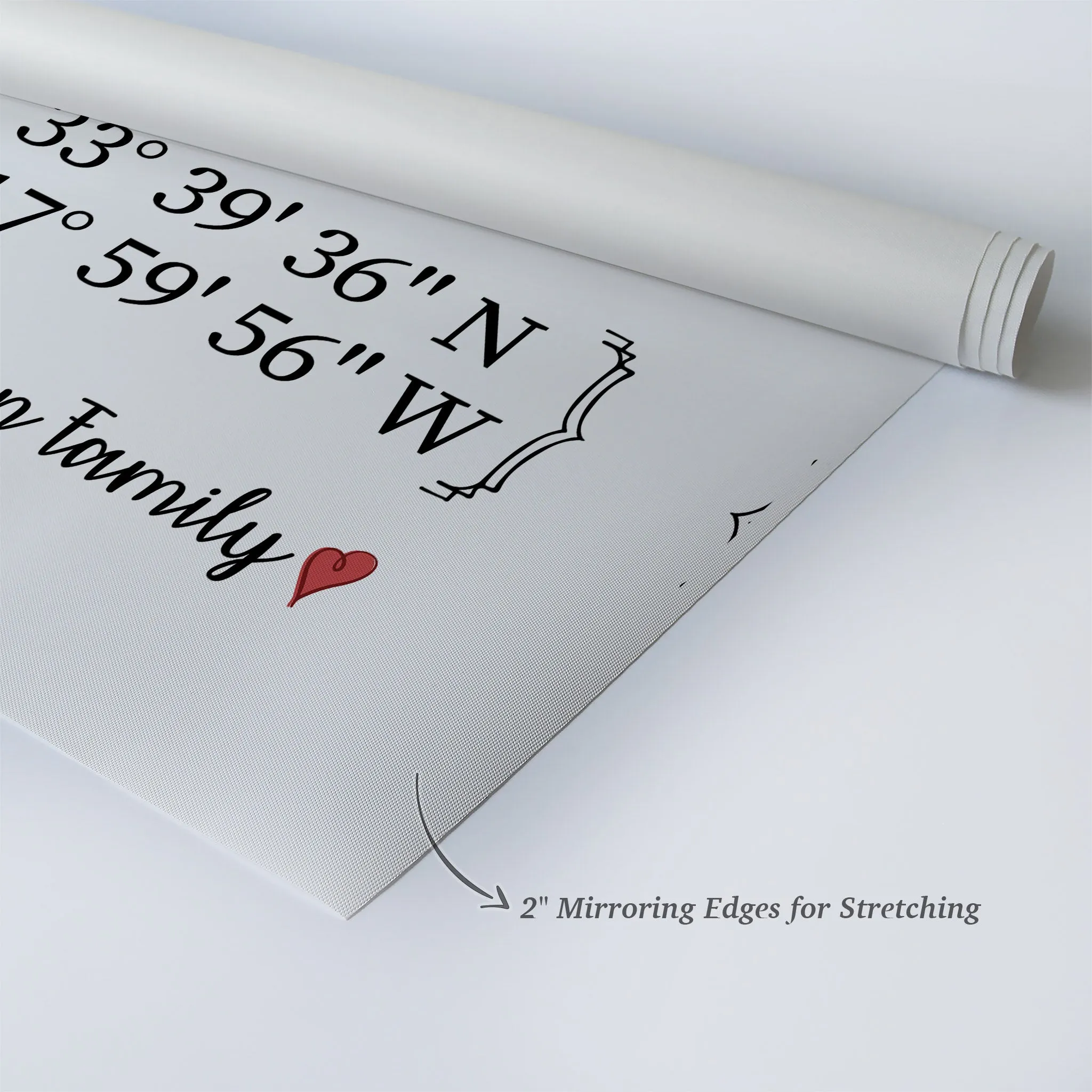 Personalized Gift Wall Art with Family Name and Coordinates Home Sweet Home Design