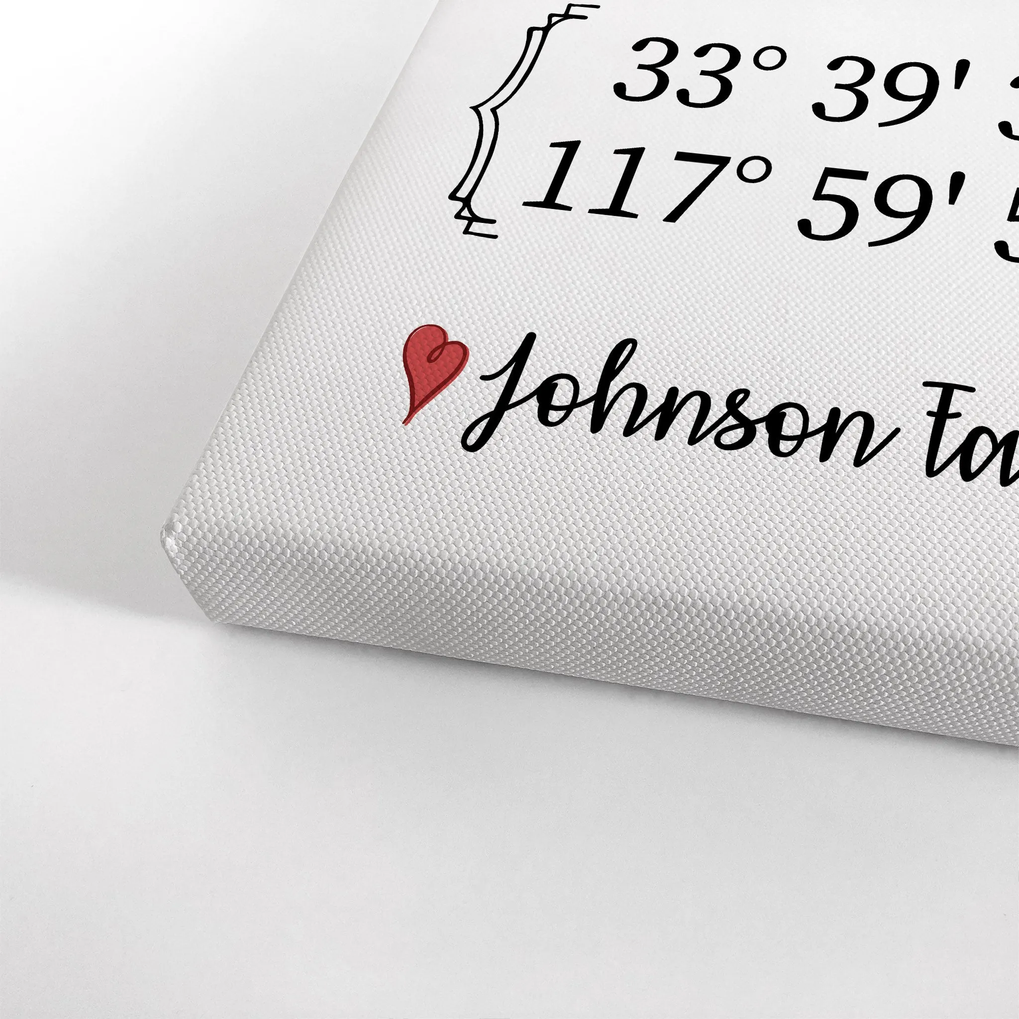 Personalized Gift Wall Art with Family Name and Coordinates Home Sweet Home Design
