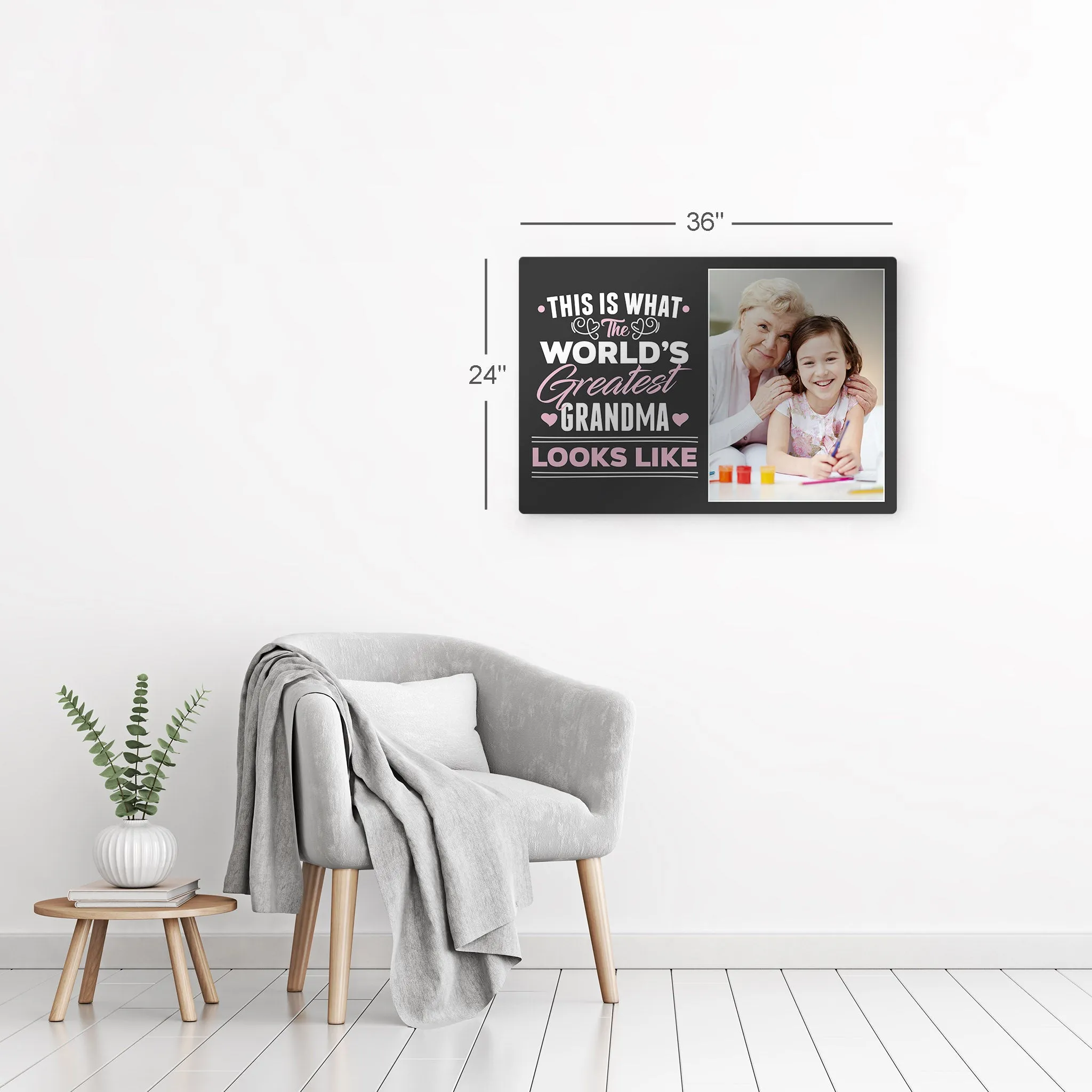 Personalized Mother Gift Wall Art Custom Photo This is What the World's Greatest Grandma Looks Like