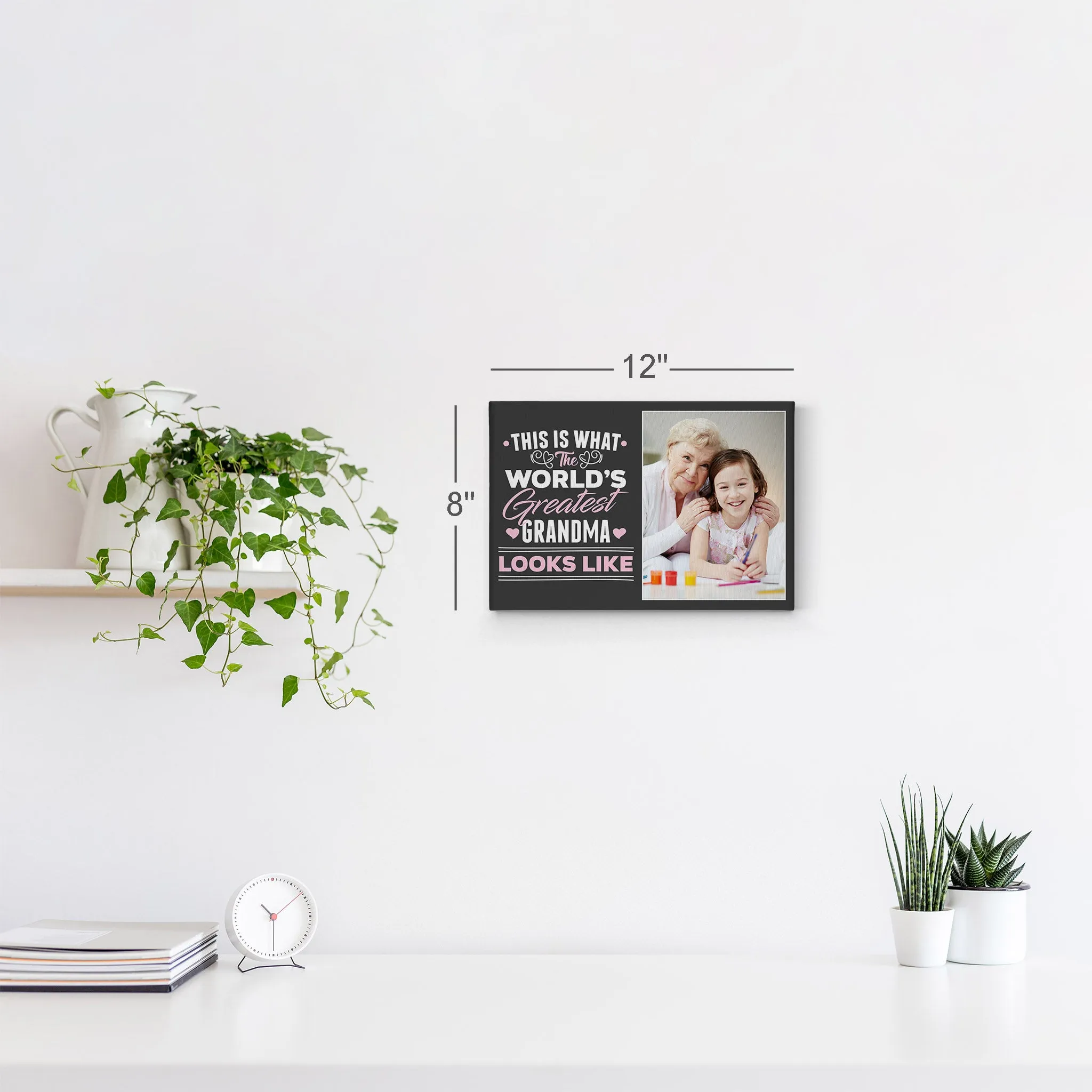 Personalized Mother Gift Wall Art Custom Photo This is What the World's Greatest Grandma Looks Like