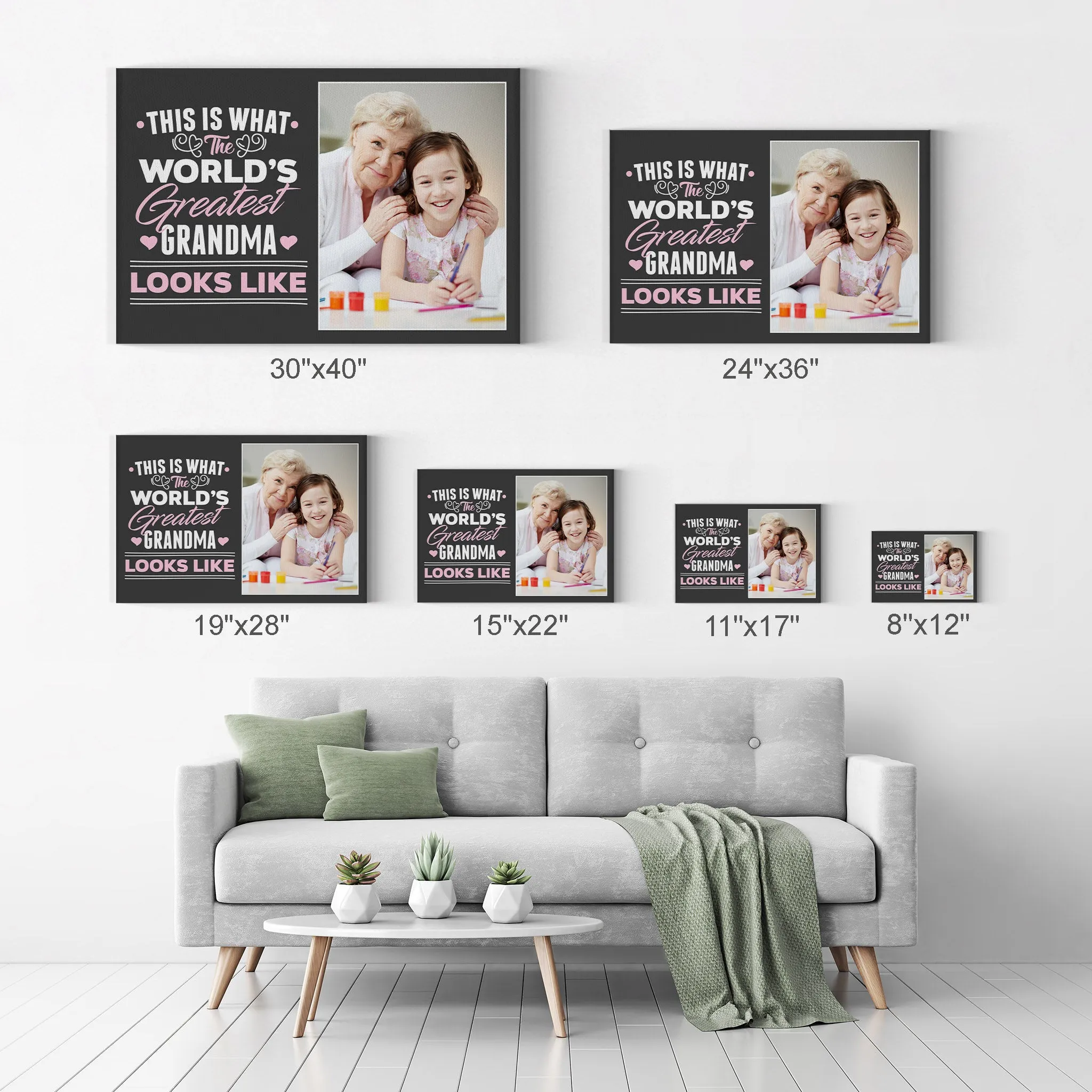 Personalized Mother Gift Wall Art Custom Photo This is What the World's Greatest Grandma Looks Like