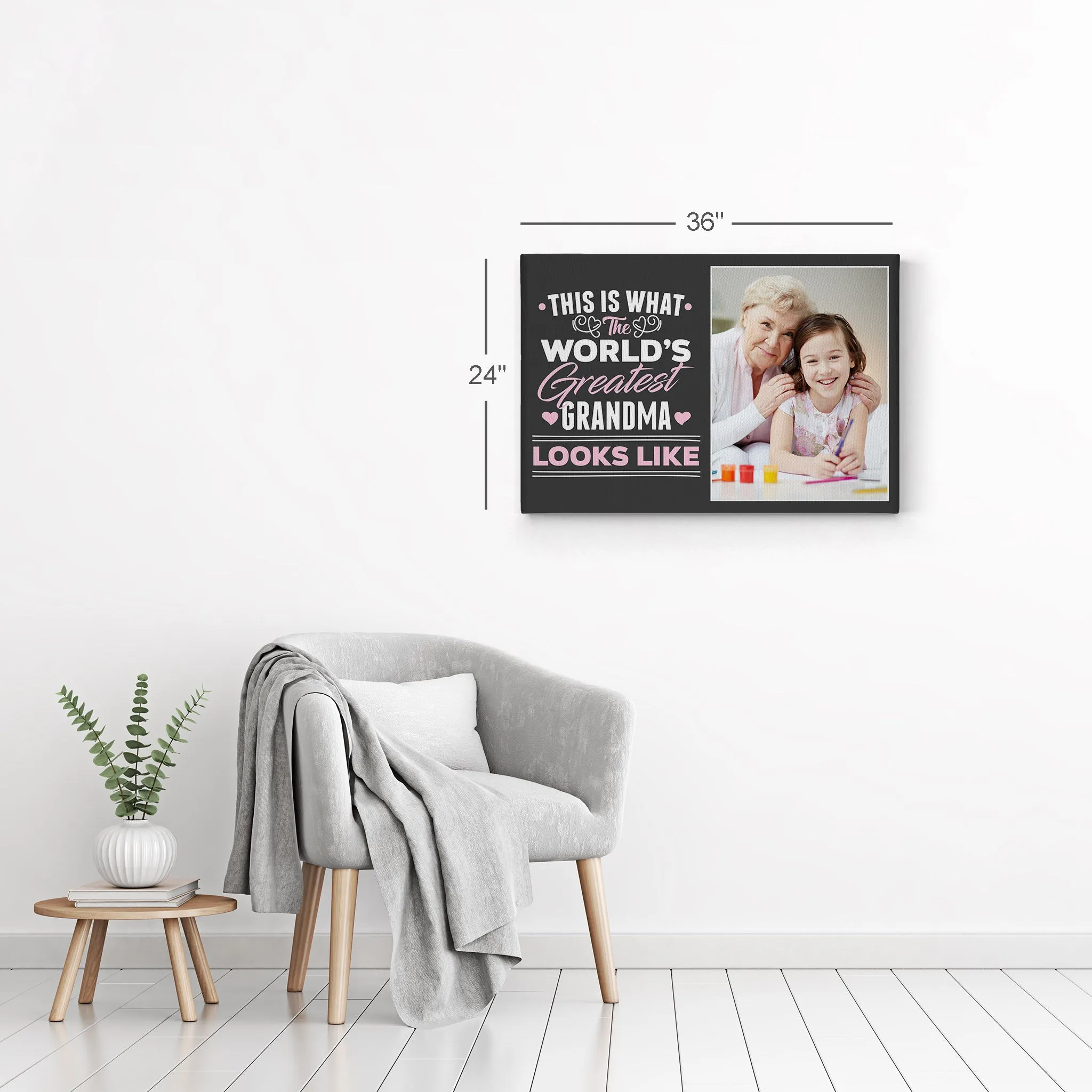 Personalized Mother Gift Wall Art Custom Photo This is What the World's Greatest Grandma Looks Like