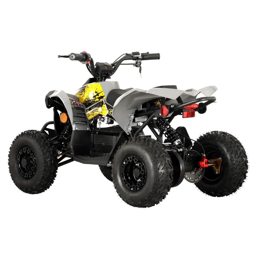 Pioneer 1200W Kids ATV 4 Wheeler with 14" Tires - Yellow