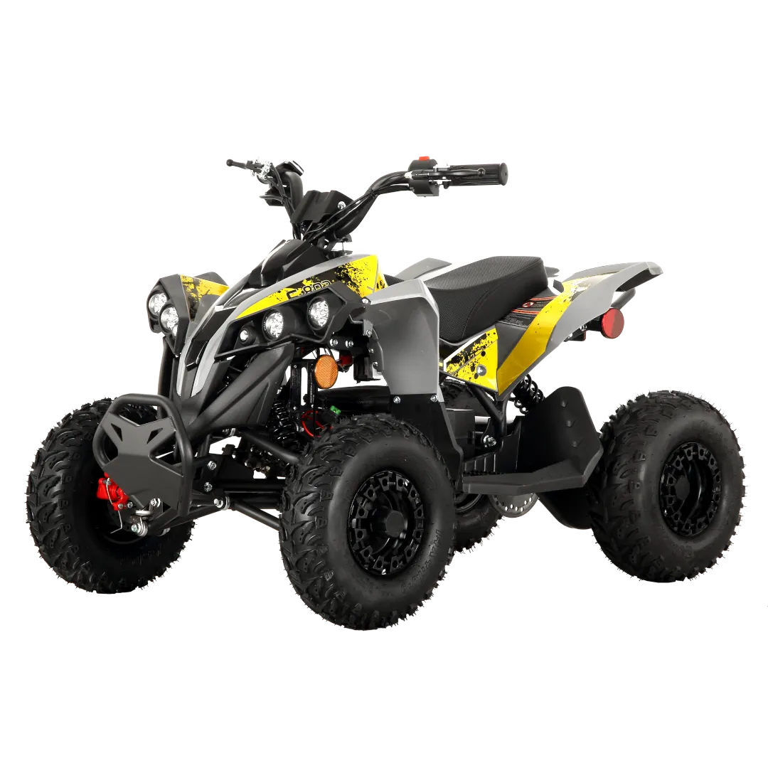 Pioneer 1200W Kids ATV 4 Wheeler with 14" Tires - Yellow