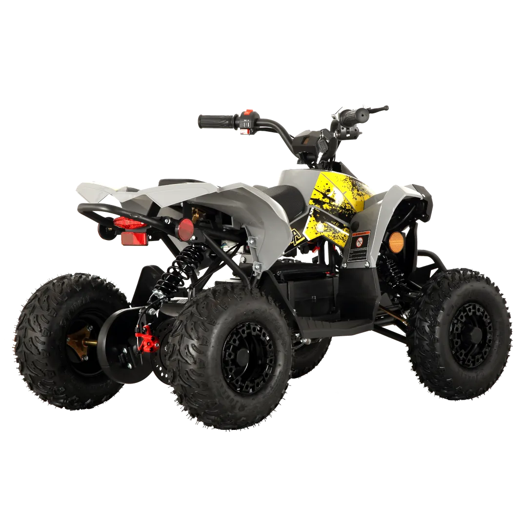 Pioneer 1200W Kids ATV 4 Wheeler with 14" Tires - Yellow