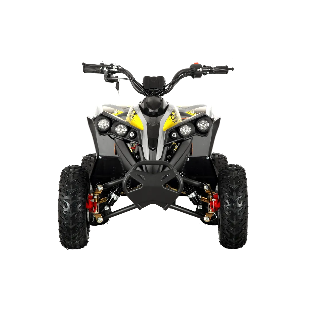 Pioneer 1200W Kids ATV 4 Wheeler with 14" Tires - Yellow