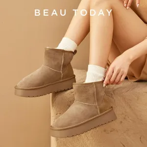 Plush Suede Booties