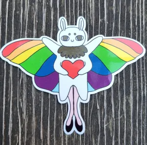 Pride Moth Stickers
