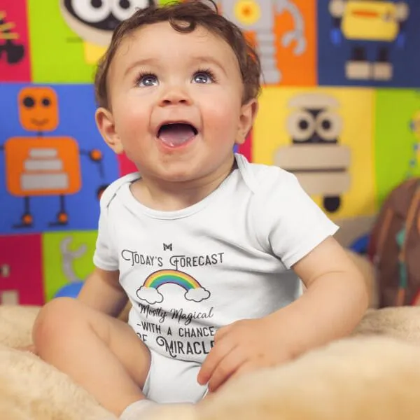 "Today's Forecast - Mostly Magical" Baby Onesie