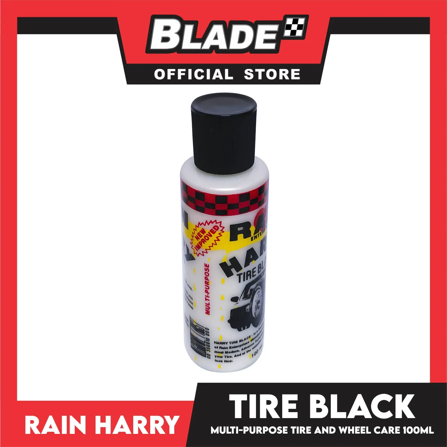 Rain Harry Tire Black 100ml Will Make Your Car Tires Shine, Automotive Wheel Care