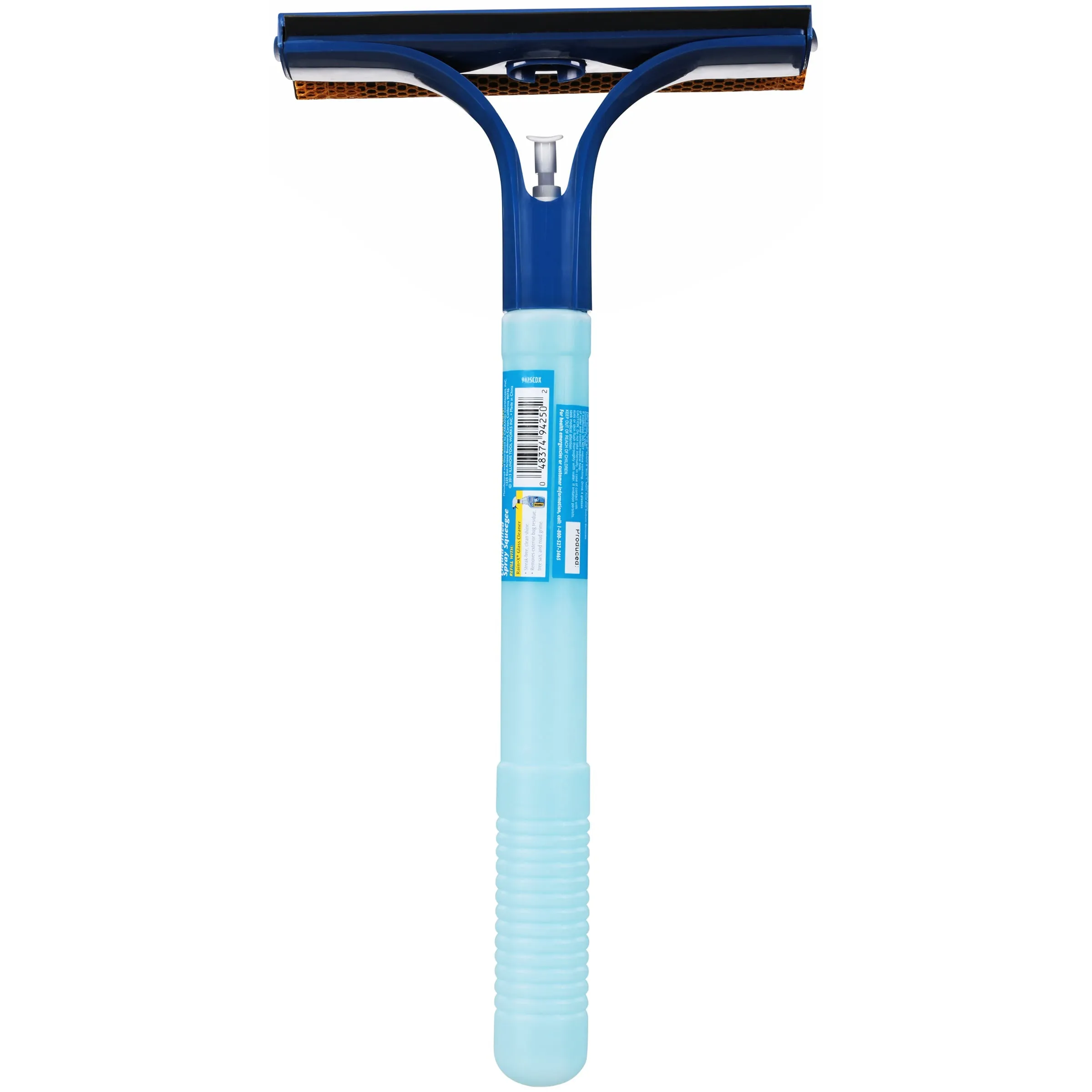 Rain-X Liquid-Filled Spray Squeegee for Glass & Window Cleaning, Blue
