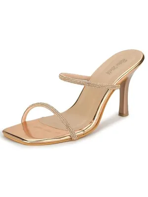 Retro Walk Women Fashion Heels (Size-UK-8) (Color-ROSE GOLD)