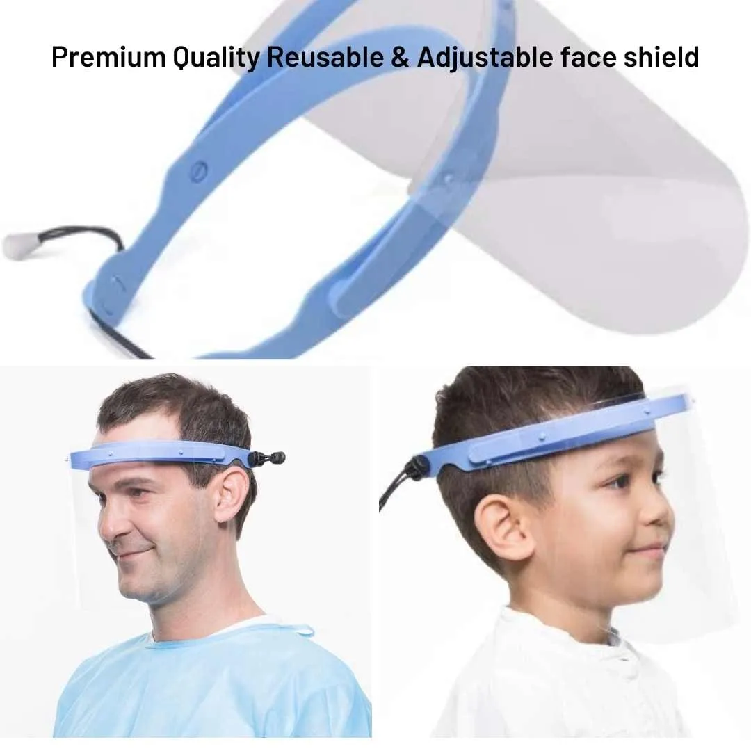 Reusable & Adjustable face shield (1 frame   10pcs refill)