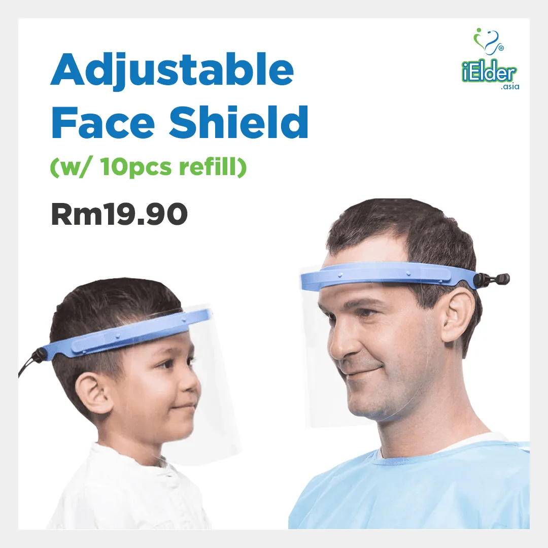 Reusable & Adjustable face shield (1 frame   10pcs refill)